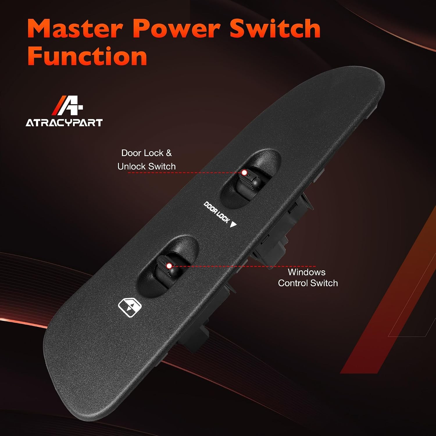 Power Window Switch Passenger Side Front Right Door Lock Glass Control | Compati