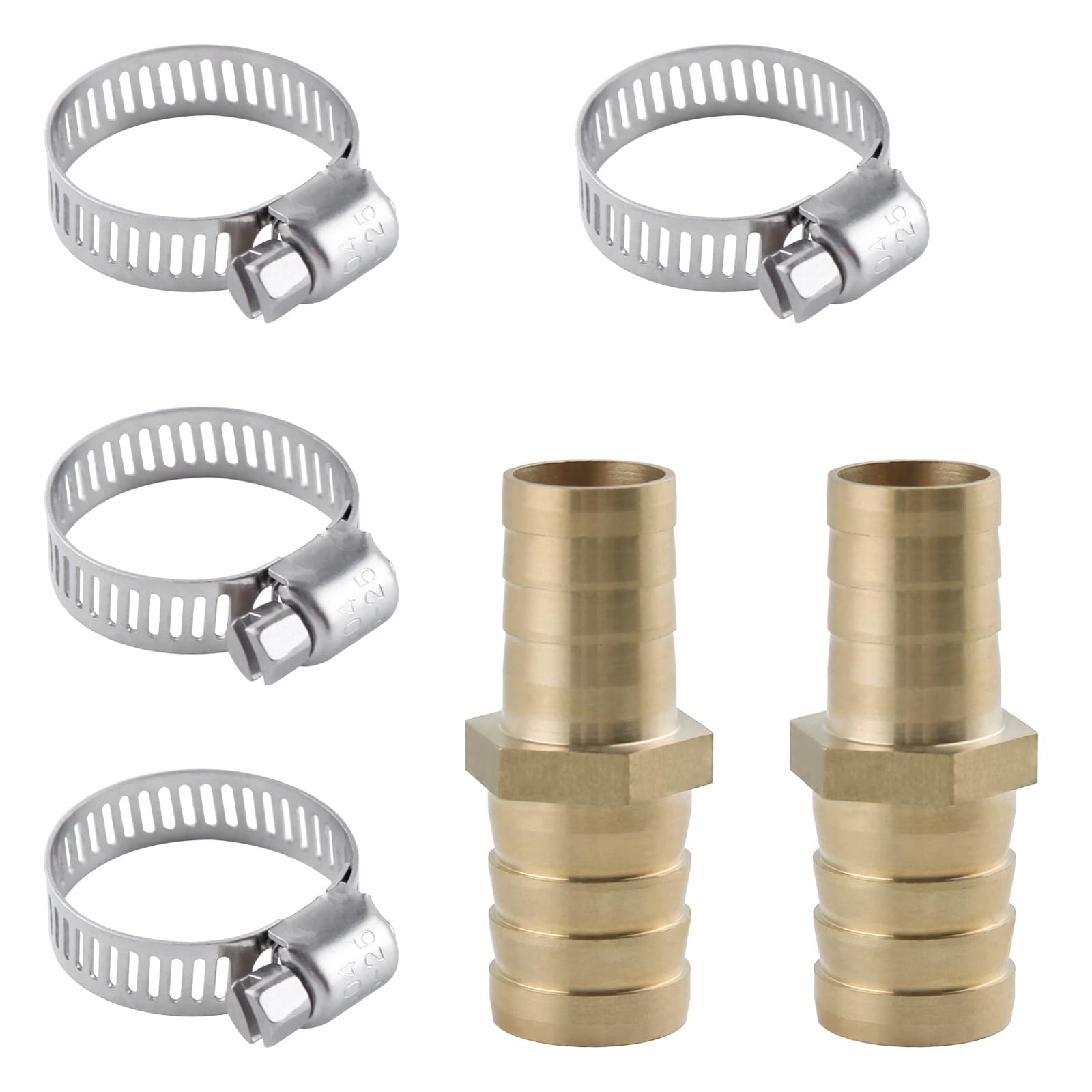 LEONTOOL 2 Pack Hose Barb Fittings Reducer, 5/8″ to 3/4″ 5/8″, Brass
