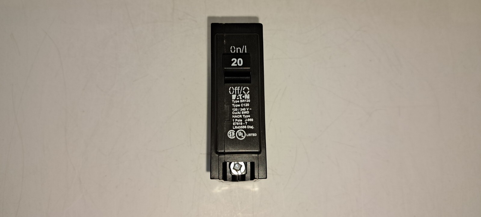 Eaton BR120 20 Amp 1 Pole 120/240V Circuit Breaker NEW