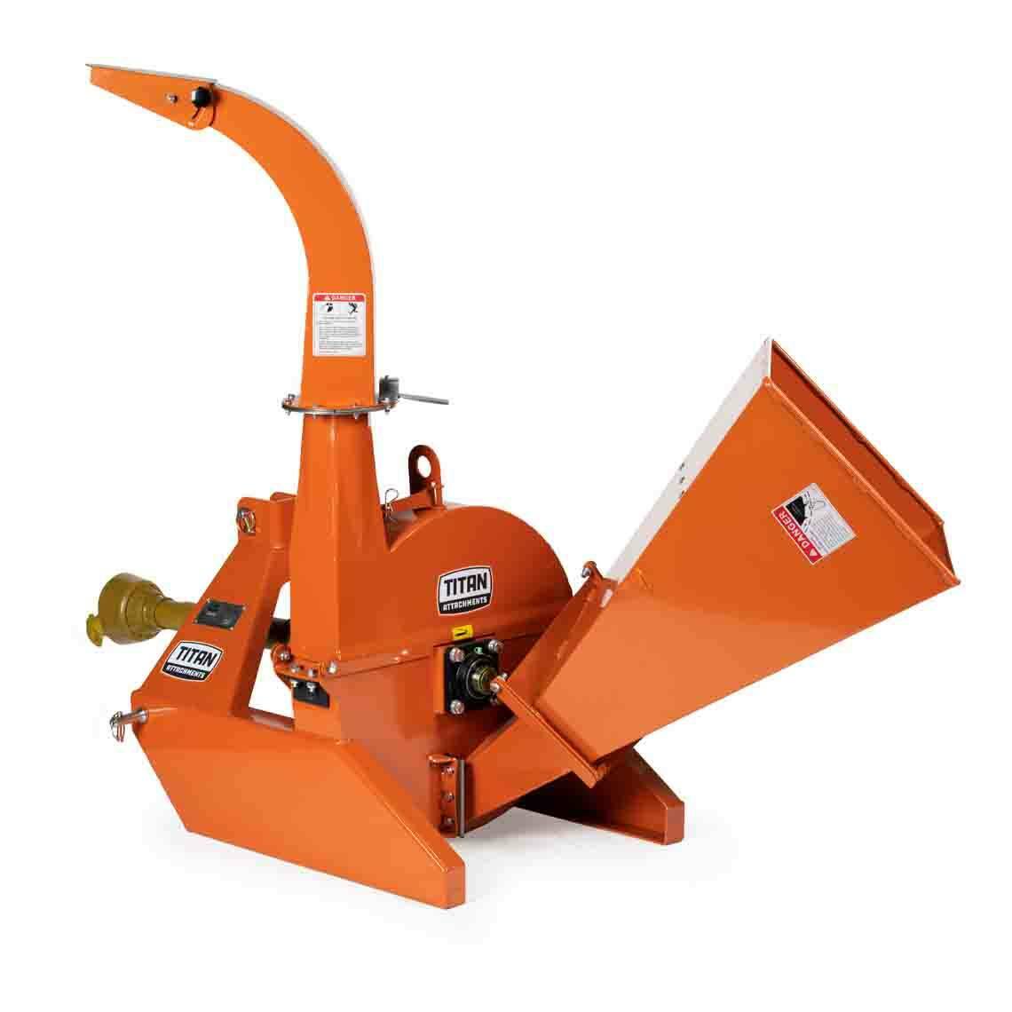 Titan Attachments 3 point PTO Driven 4″x 10″ Wood Chipper Shredder Mulcher