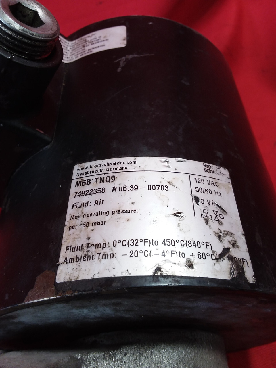 Kromschroder Solenoid Butterfly Valve M6B TNQ9