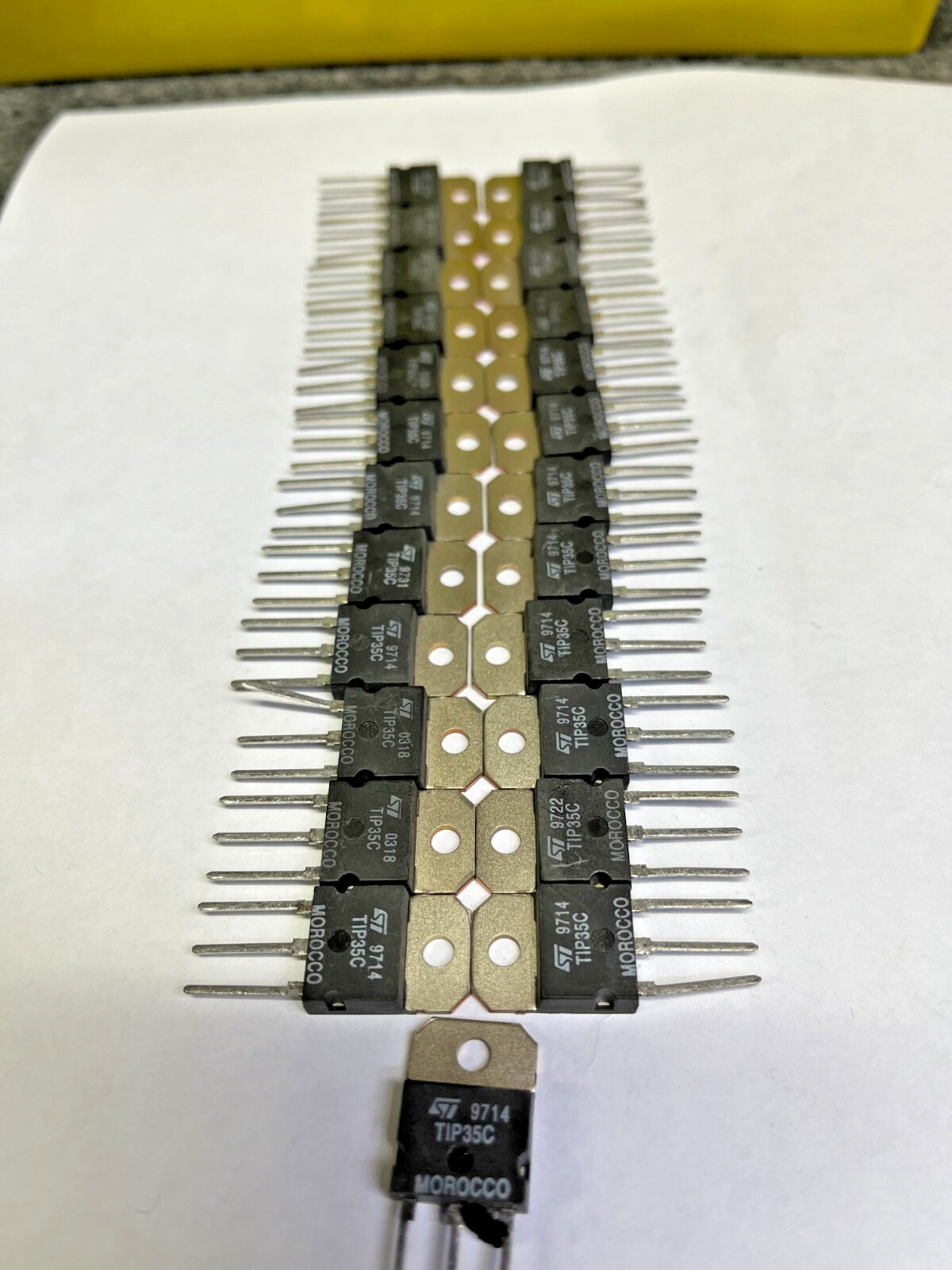 25 pcs Genuine ST TIP35C TO-218 NPN 25A 100V Power Transistor