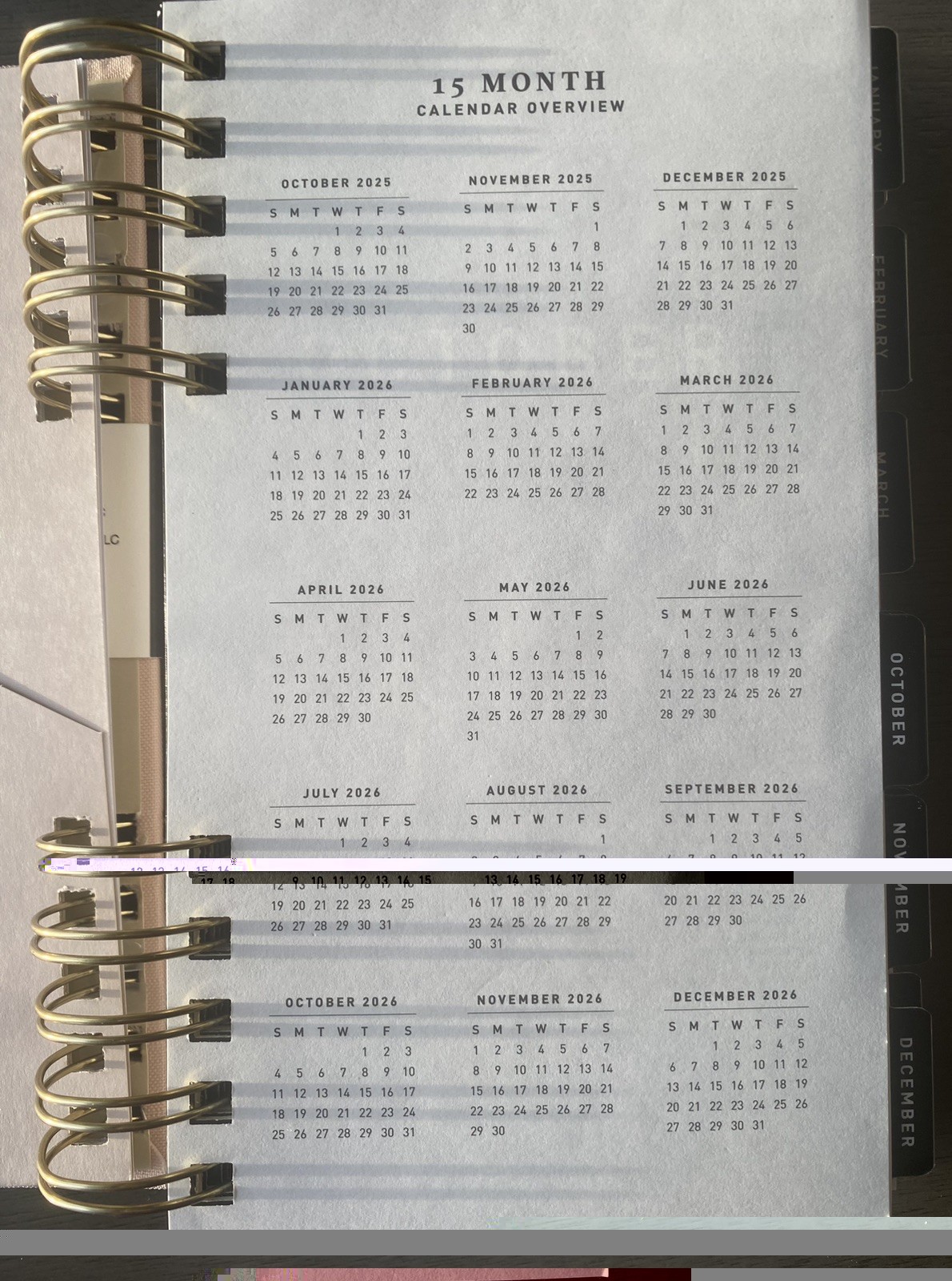 Altitude 2025-2026 15 Months Planner 5″x8″ Monthly/Weekly Powder Pink