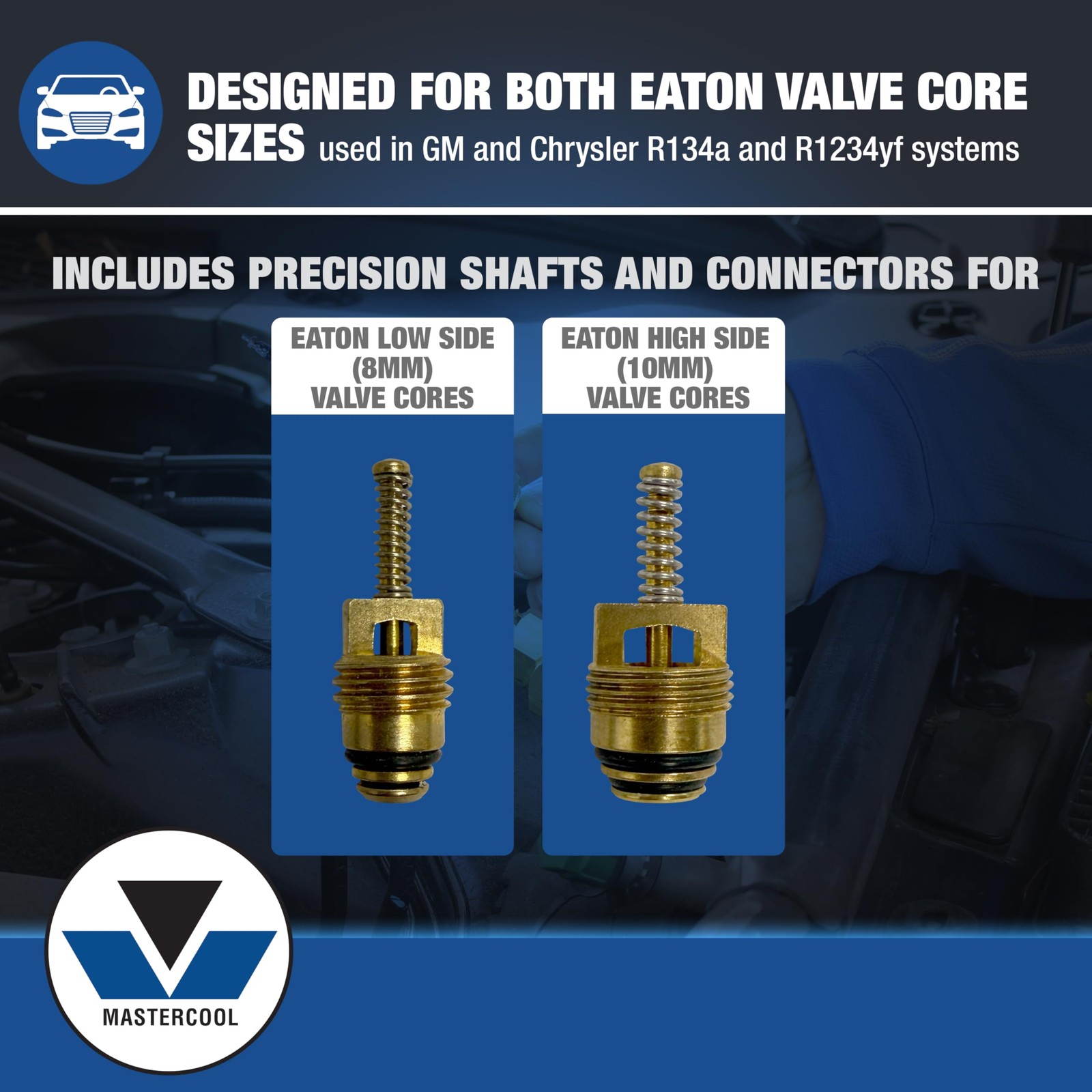 Mastercool 58560 Eaton R134a Valve Core Remover/Installer Kit – for 8mm and 1…