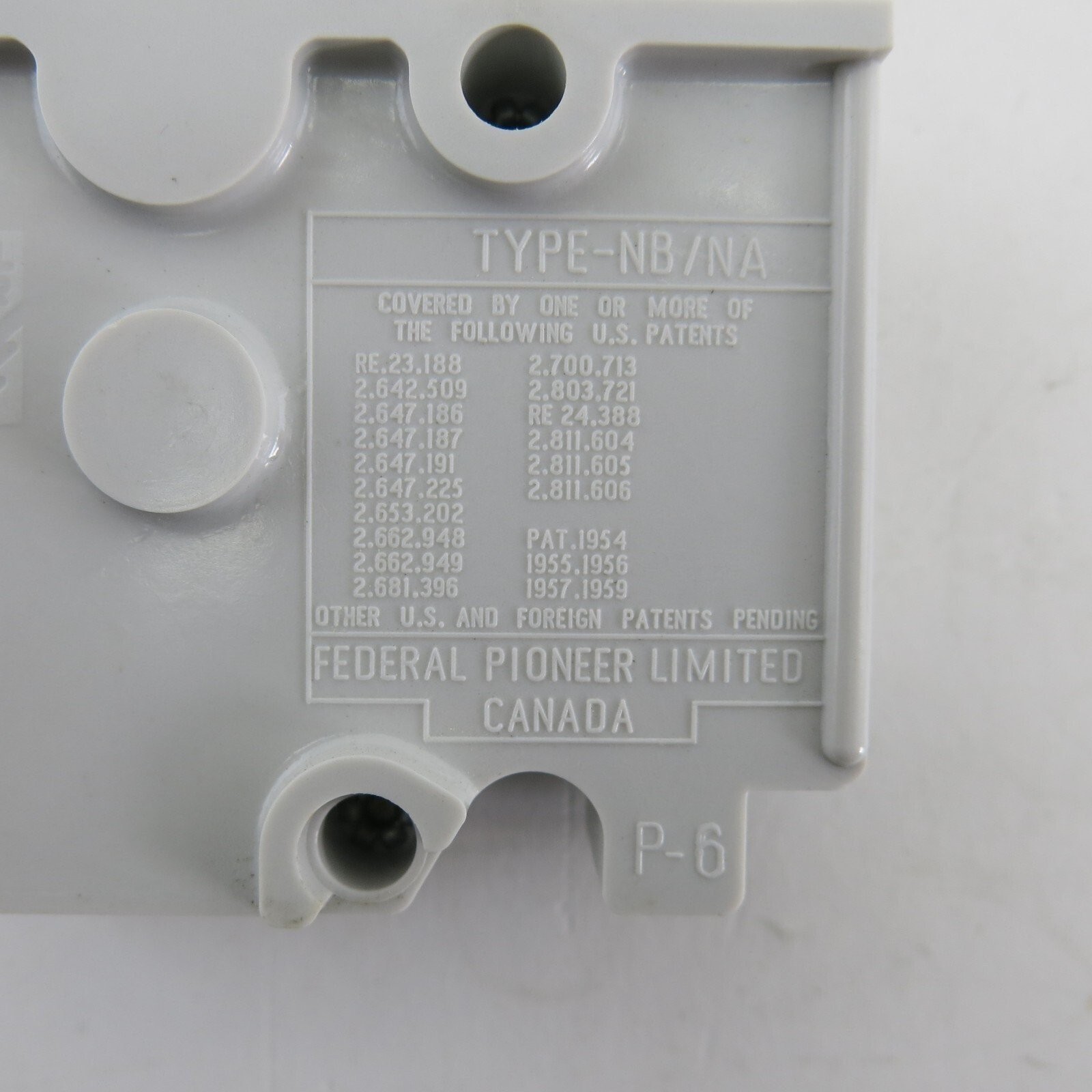 Circuit Breaker Federal Pioneer Type-NA 20 Amp Stab-Lok LR12188