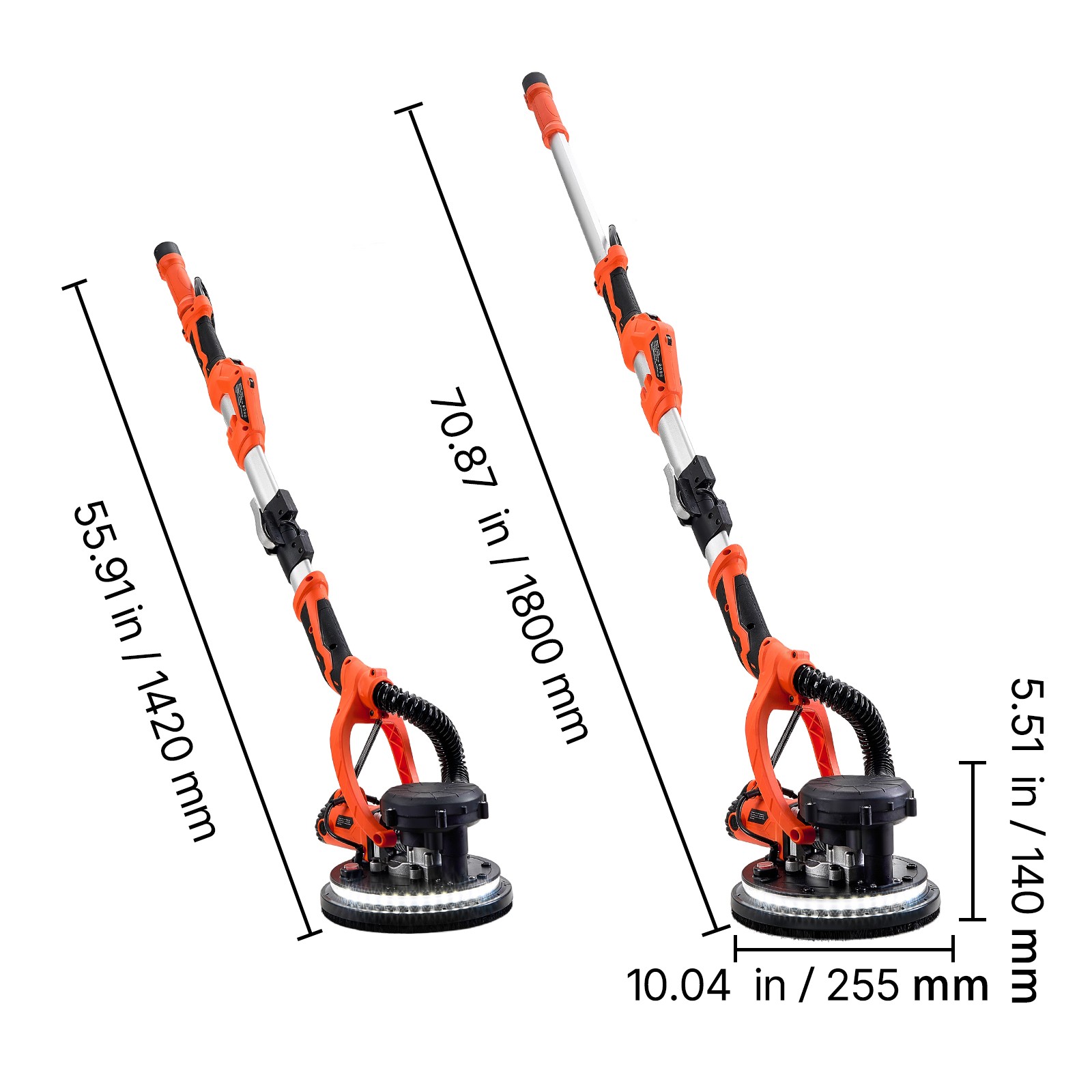 Uimoso Electric Drywall Sander 1150W with Adjustable Speed and Self-Suction