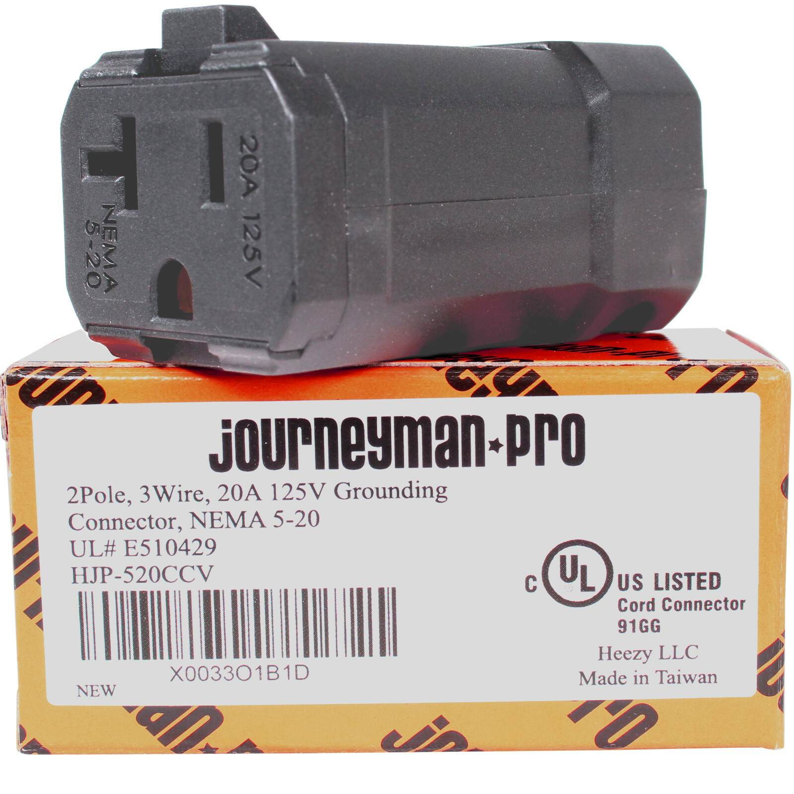 20 Amp 125 Volt NEMA 5-20R Straight Blade Female Connector Assembly Replacement