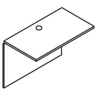 Lorell LLR69391 Essentials Bridge 42″W x 24″D Mahogany