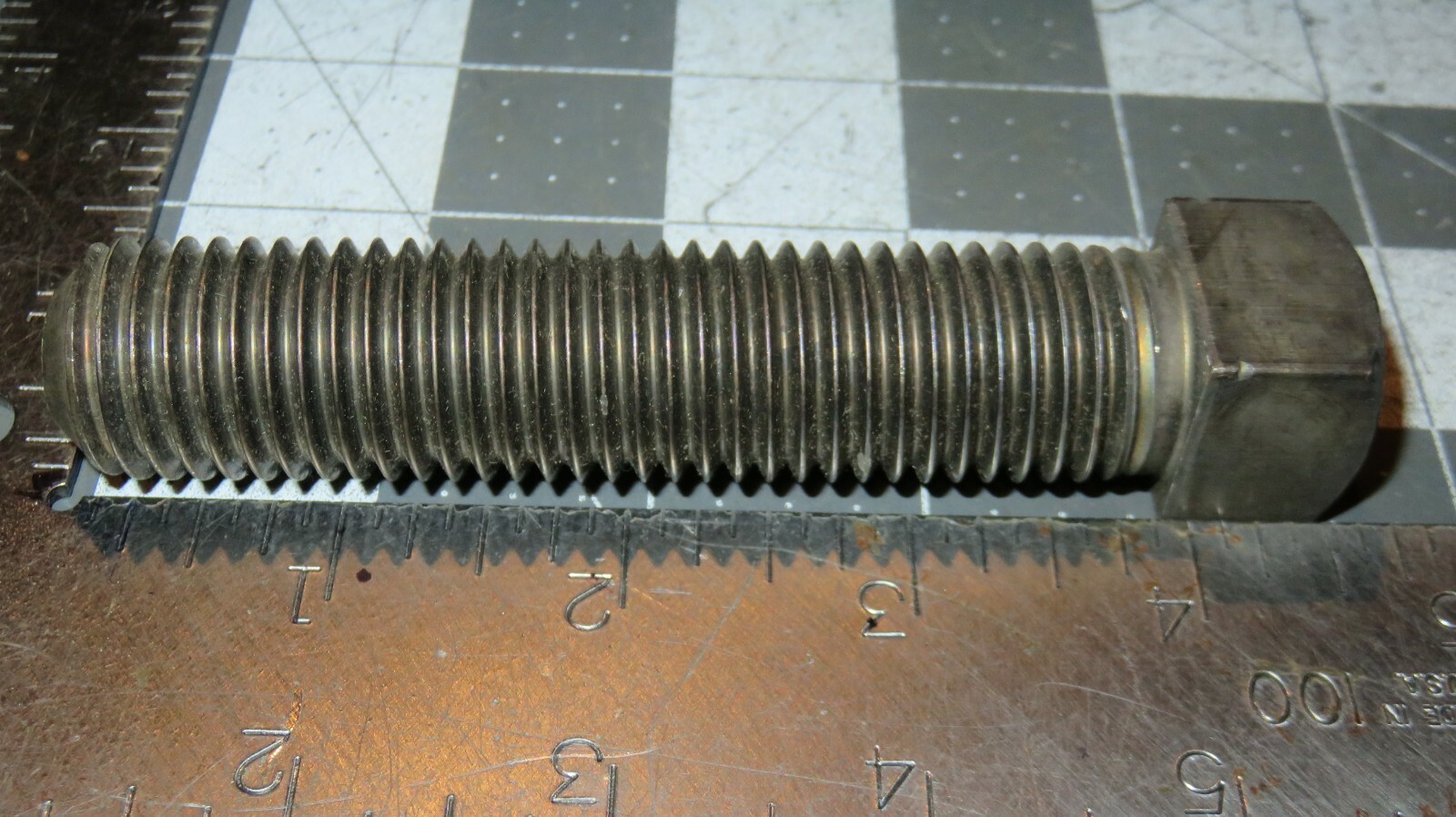 7/8 – 9 x 3-3/4″ Square Head Set Screw Plain Cup Pt Lot of 1