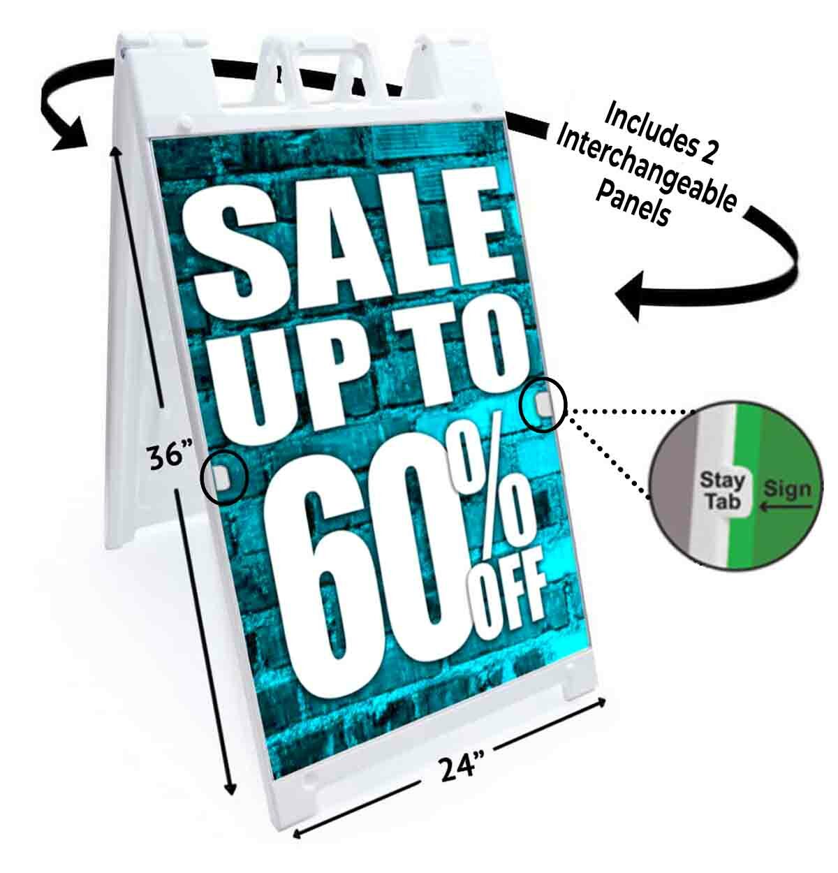 Sale Up To 60% Off Signicade 24×36 Aframe Sidewalk Sign Banner Decal