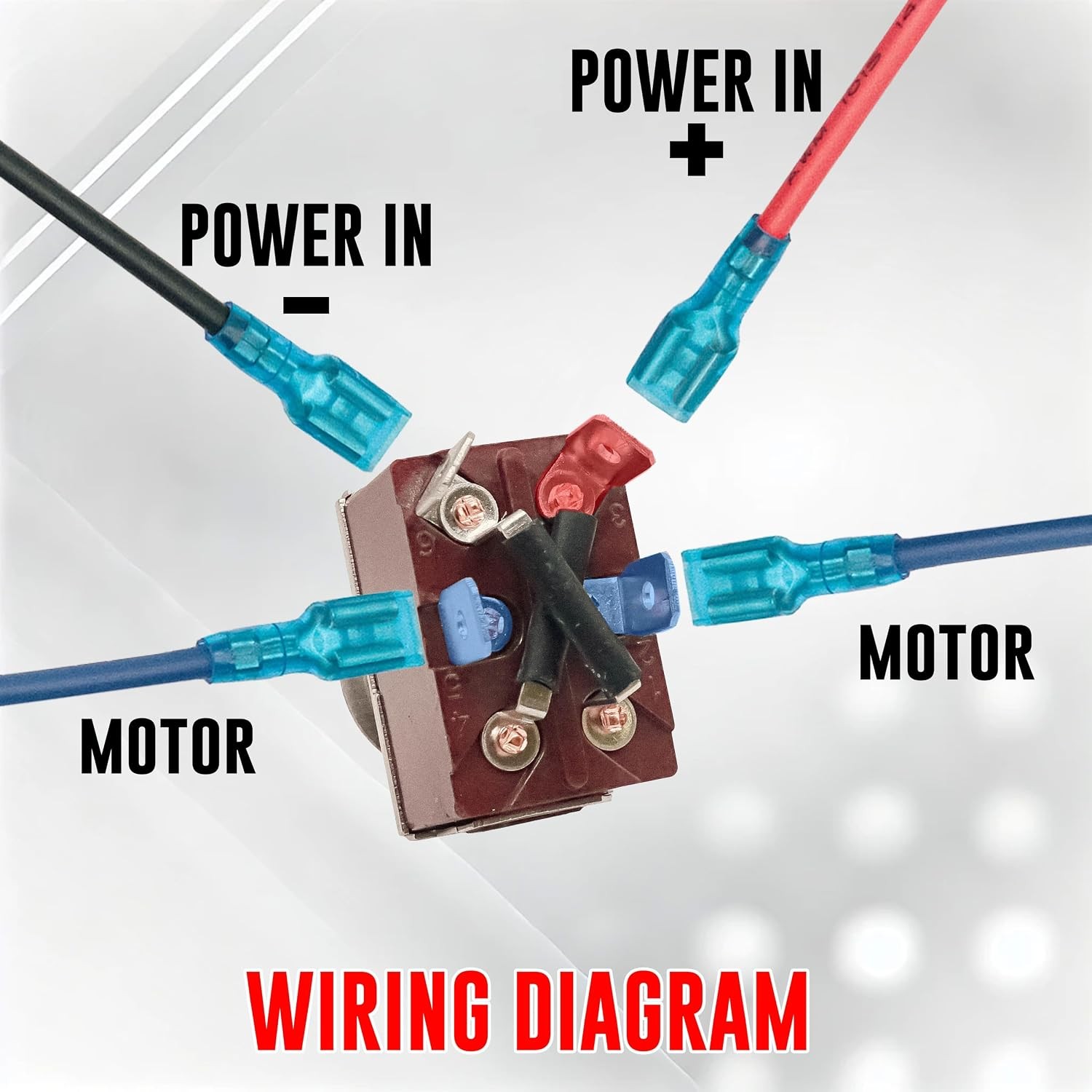Momentary Reverse Polarity Switch 12V 30A DPDT 4 Pin On Off On Toggle Swit…