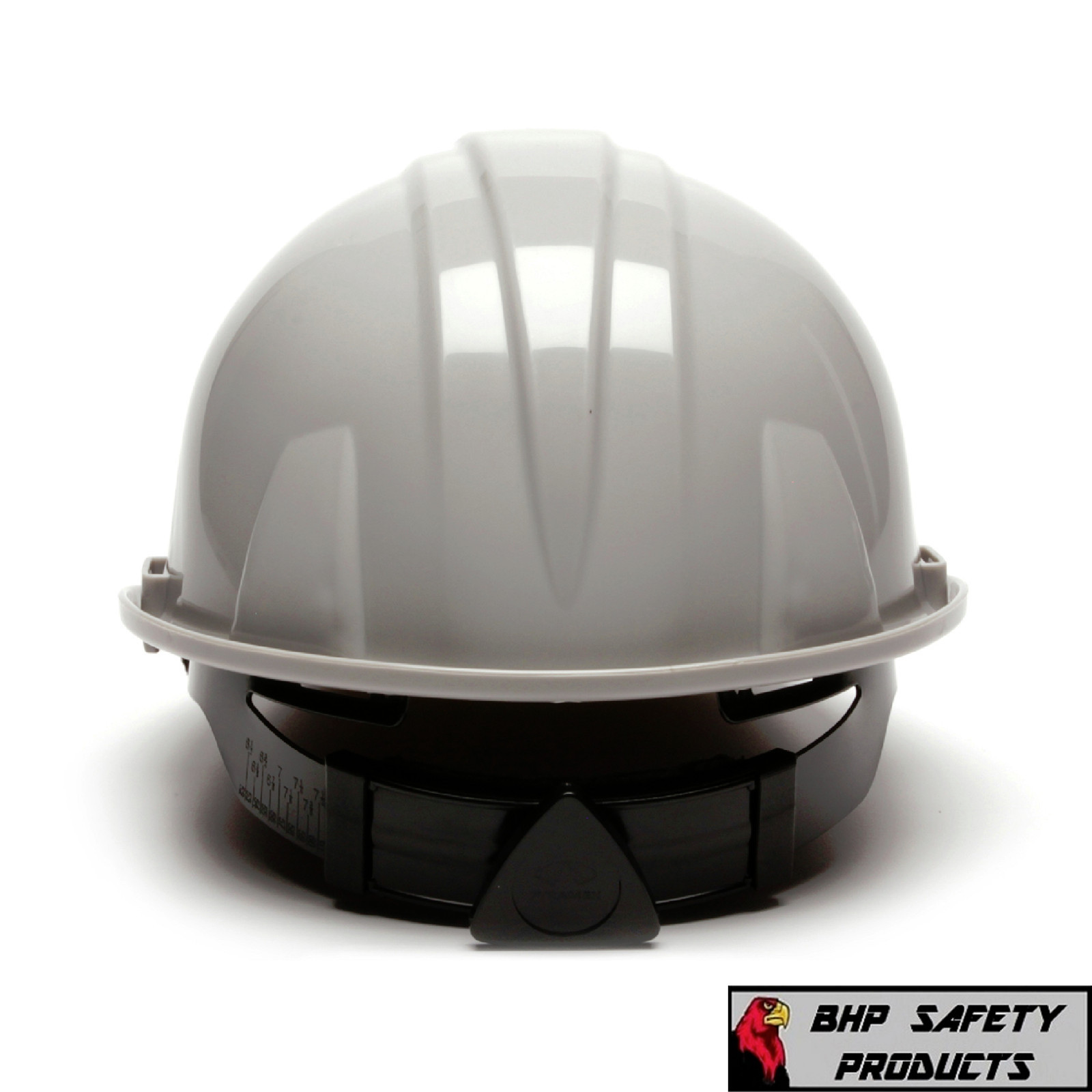 PYRAMEX GRAY CAP STYLE SAFETY HARD HAT 4-POINT RATCHET HP14112 CONSTRUCTION ANSI