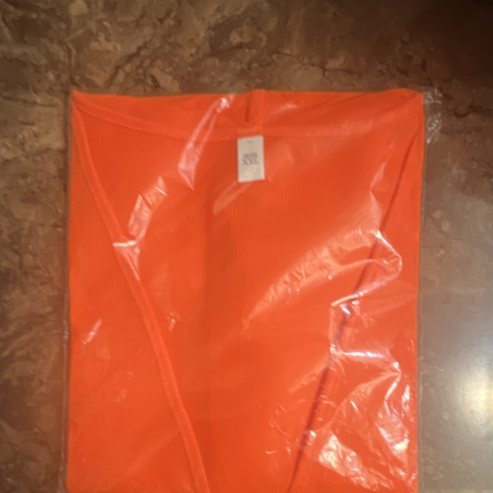 Hi-Visibility Orange Safety Vest XL with Reflective Yellow Strip