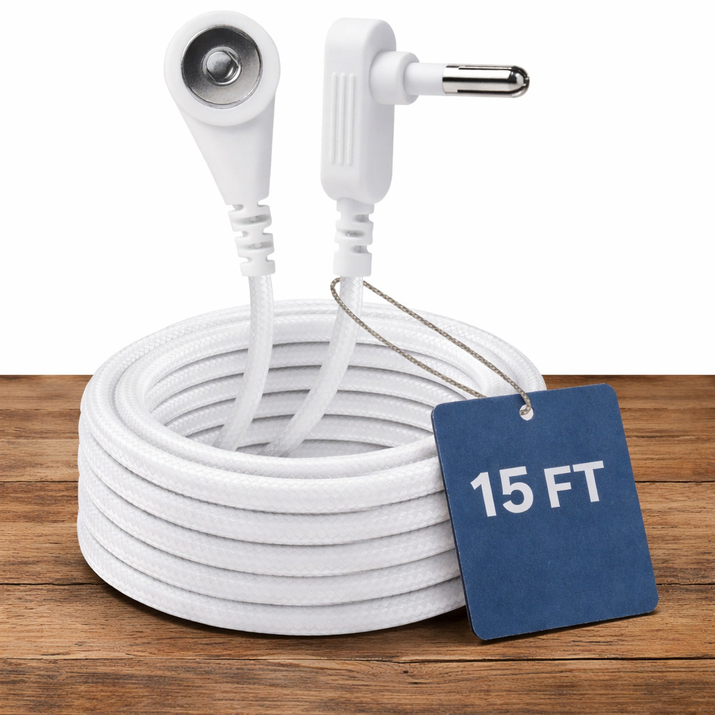 15FT Grounding Cord Replacement Cable Banana Plug Earthing Sheets Mats