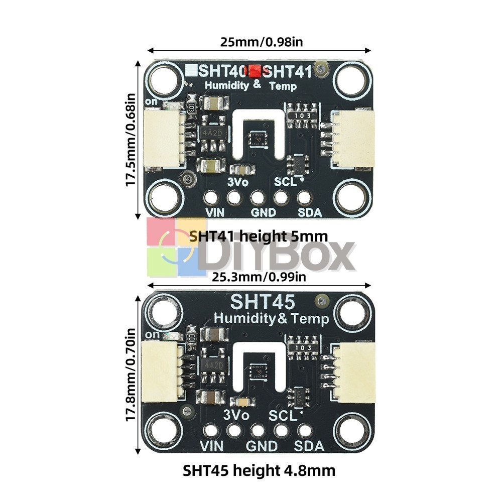 SHT41/SHT45 I2C Humidity Temperature Sensor Module STEMMA QT Qwiic Connector