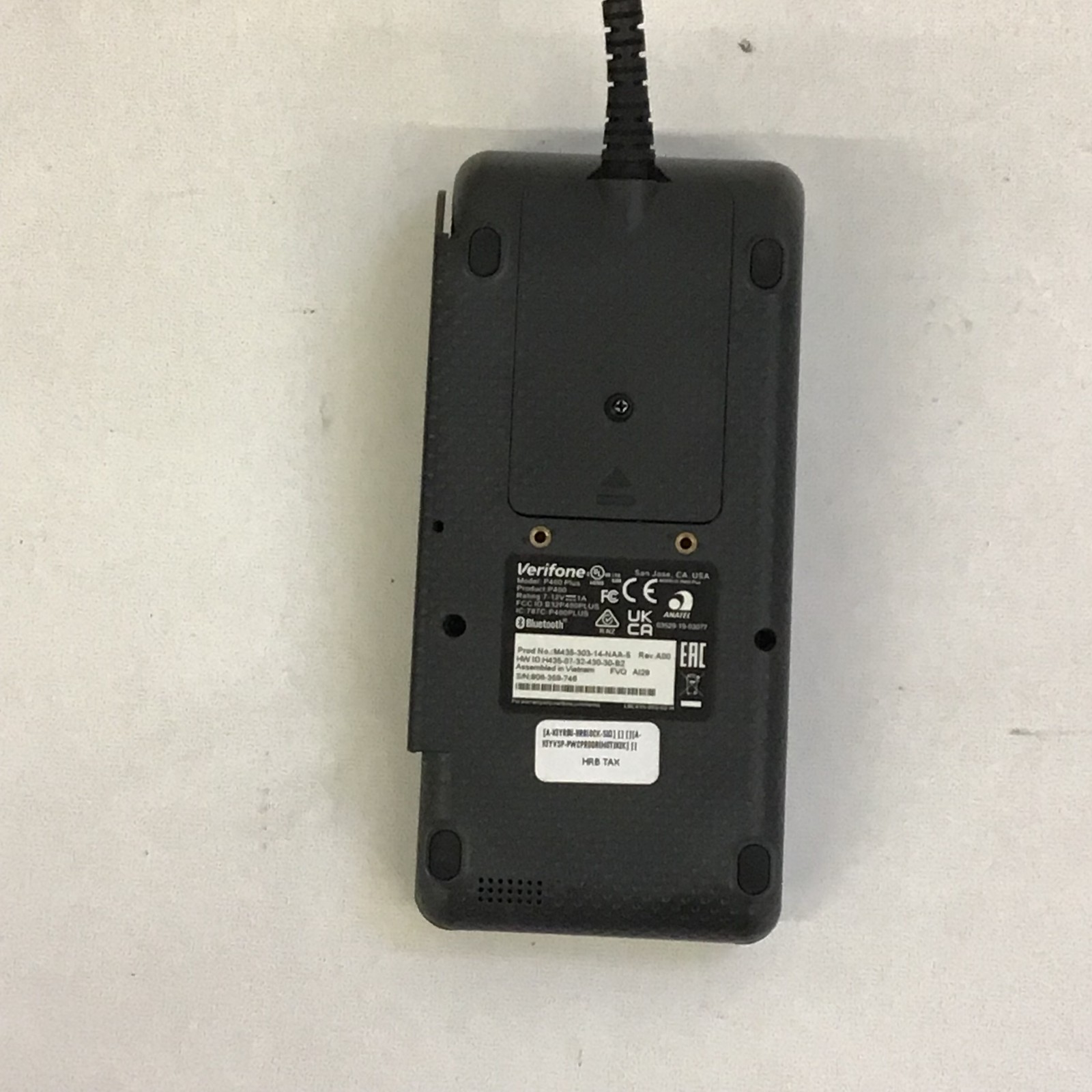 Verifone P400 Plus Stripe Lightspeed Credit Card Terminal TESTED Works w/ Cable