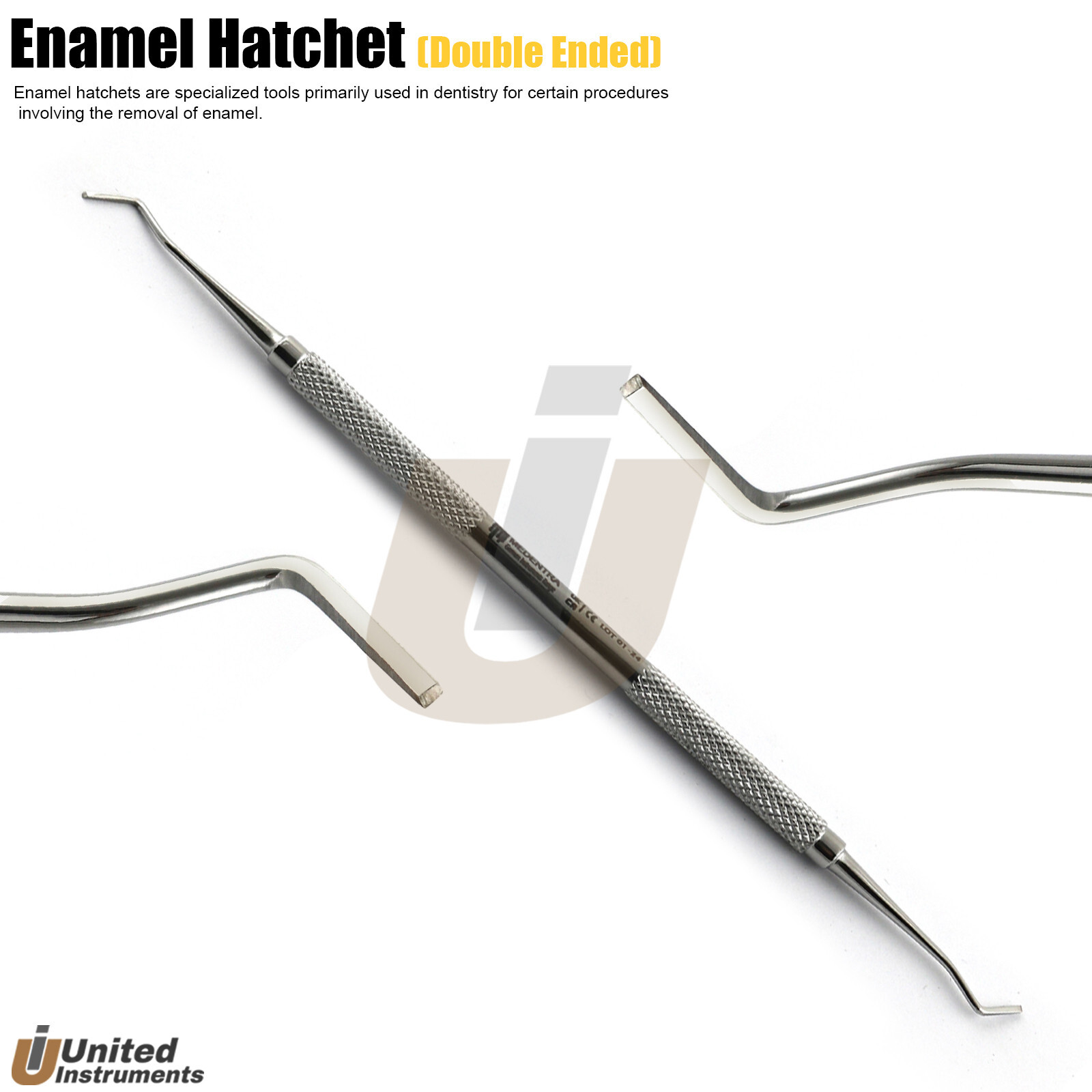 Dental Hatchet Chisel Enamel Margin Trimmer Scaler Beveled Tip Double Ended