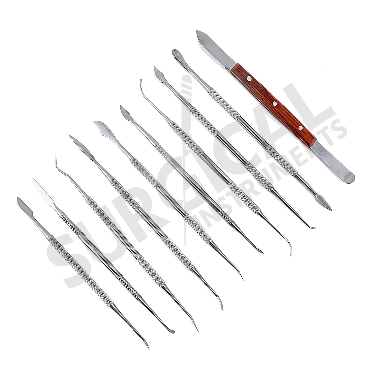 German Grade 10 Pcs Wax Carving & Sculpting Tools Set Dental Instrument Kit