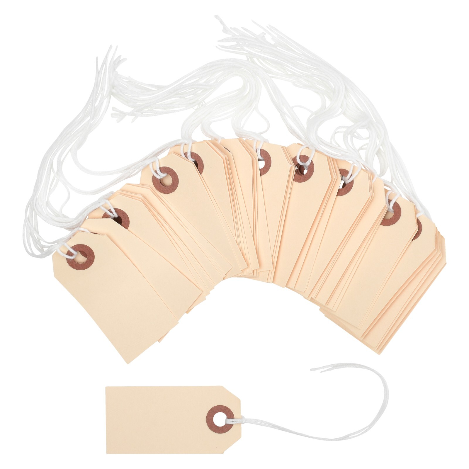 1000- 2 3/4″ x 1 3/8″ Size 1 Manila Inventory Shipping Hang Tags with String