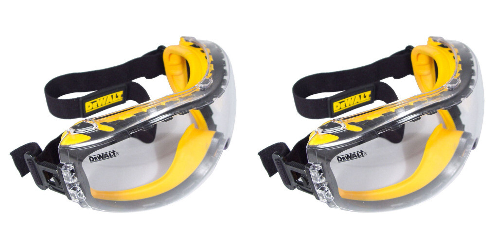 RADIANS SAFETY GLASSES GOGGLES DEWALT CONCEALER CLEAR DPG82-11 Pack of 2