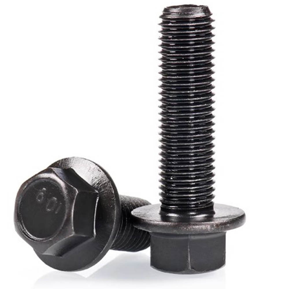 M12 – 1.25 Fine Thread Grade 10.9 Hex Head Flange Screws Frame Bolts Black Oxide