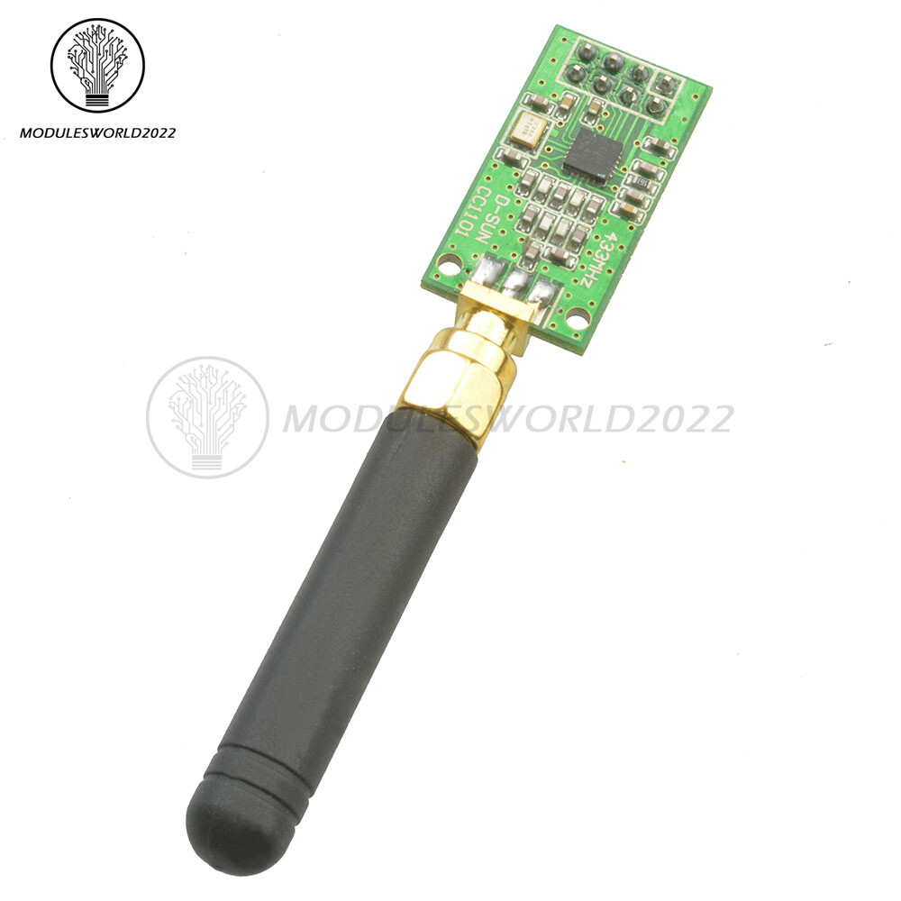 1/2/5/10PCS CC1101 Wireless Transceiver 433MHz + SMA Antenna Wireless Module