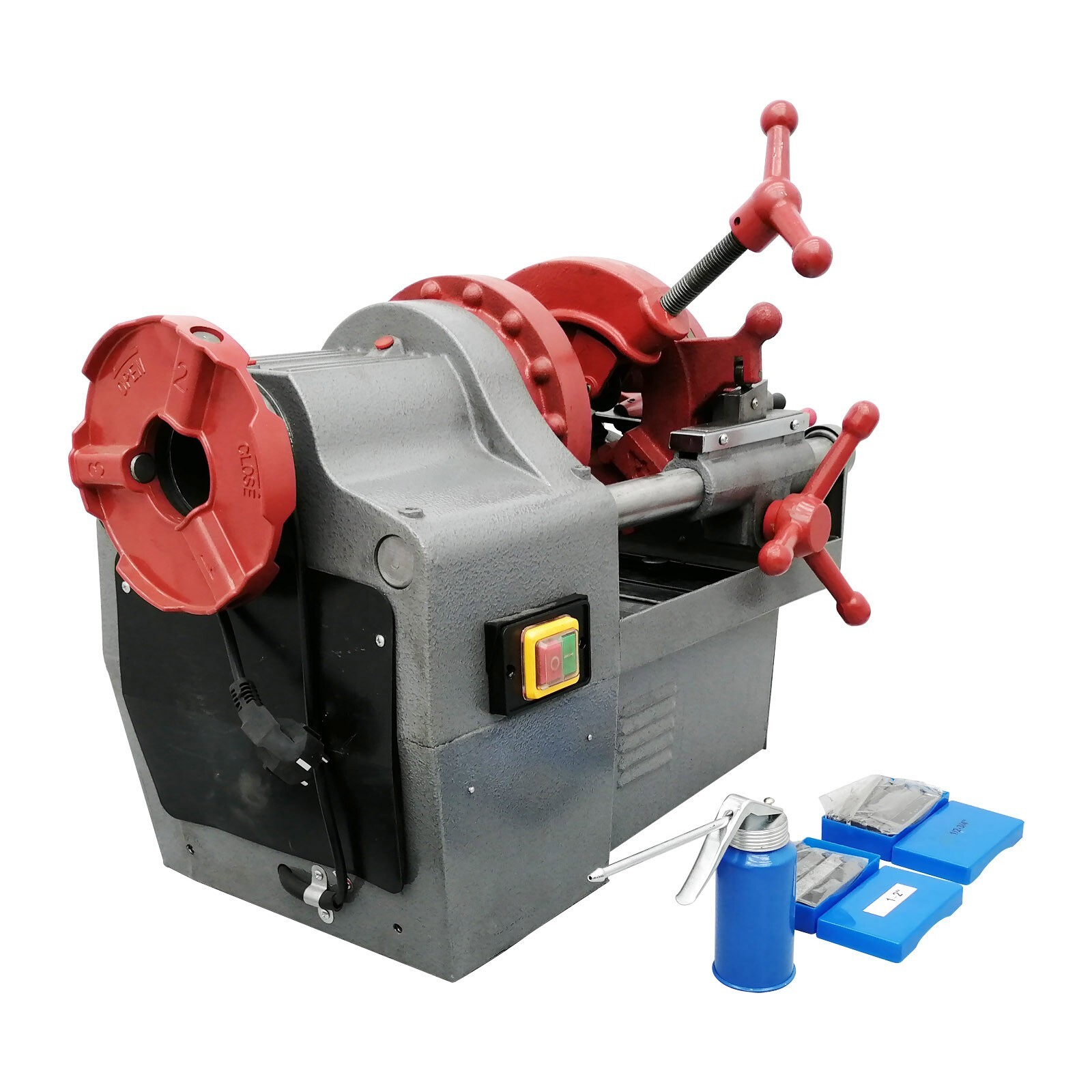 1/2″-2″ Pipe Threading Machine 110V 750W Electric Threader 3in1 Multifunctional