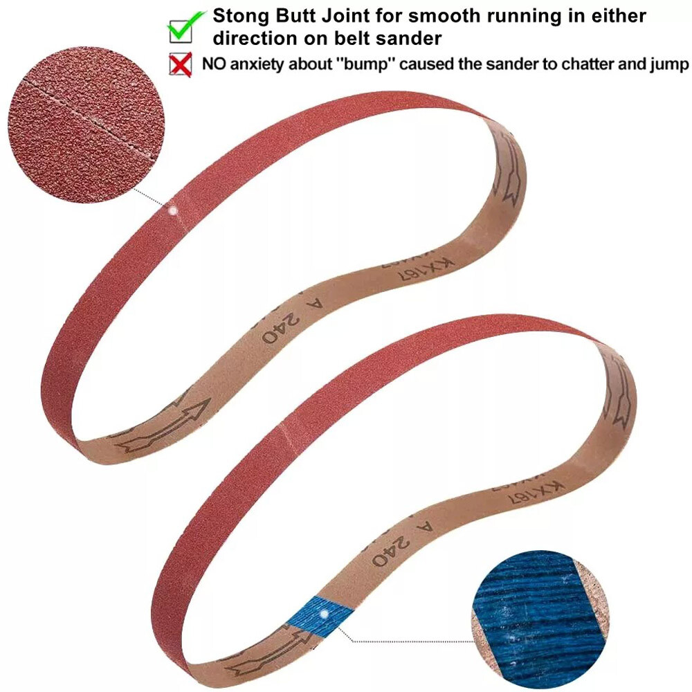 27PCS Sanding Belt 1 x 30 in 60 80 100 120 150-400 Grit Sander Belts Sandpaper