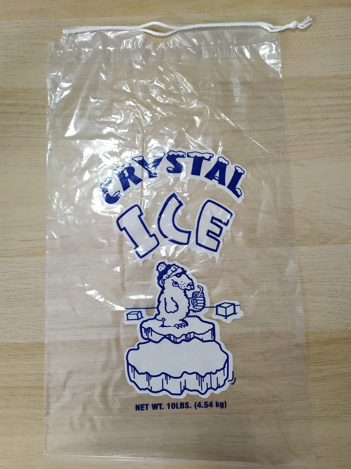 COMMERCIAL 500 PCs Clear 10 LB / LBs 8 LB / LBs Plastic Ice Bag Bags Drawstring