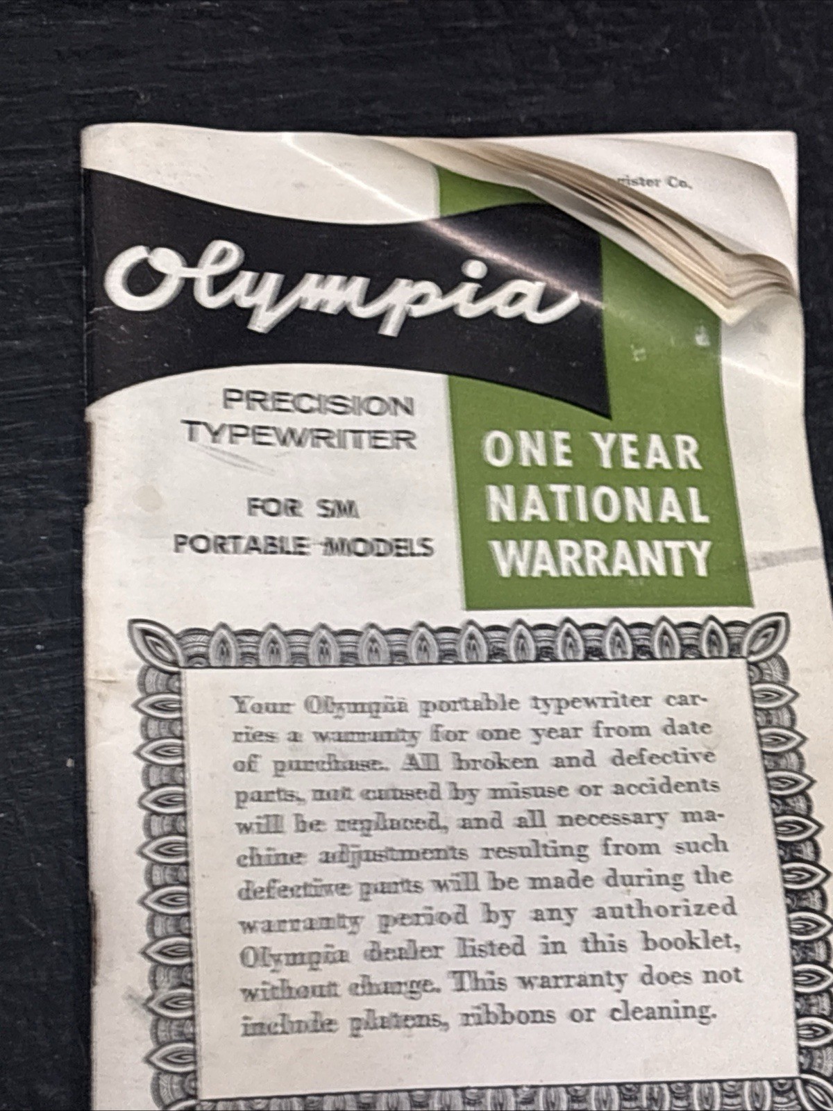 Vintage Olympia Werke SM8 SM-8 Portable Manual Typewriter with Case Tested As Is