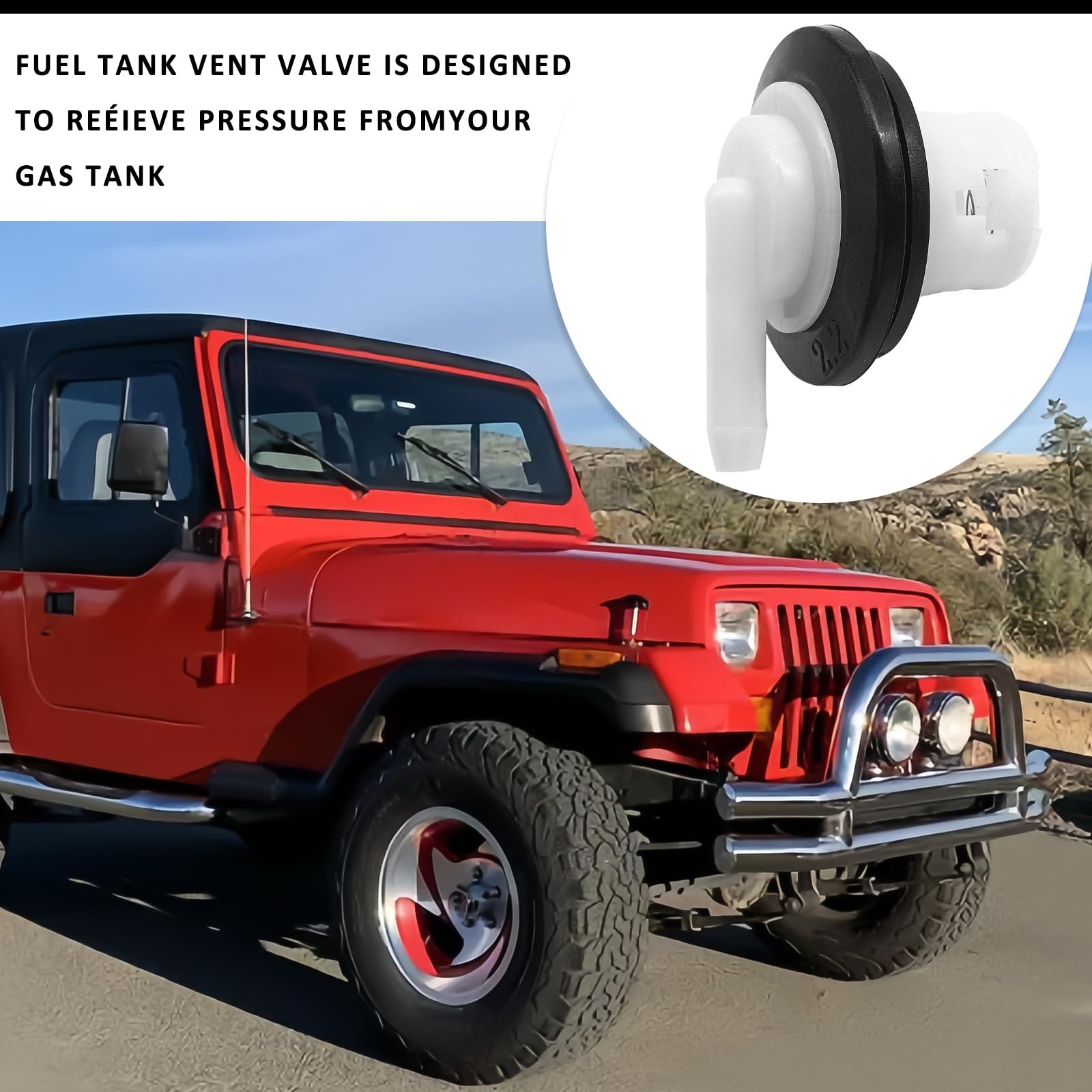2PCS Fuel Tank Vent Valve And Grommet Kit,Compatible With Wrangler Cherokee G…