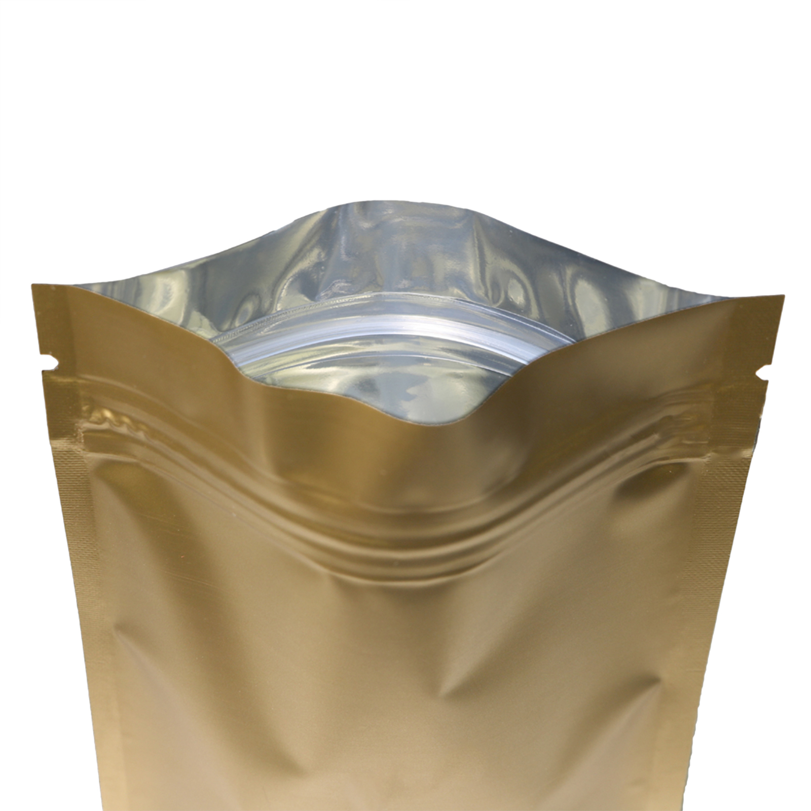 100/200/500 Matte Gold Smell Proof Mylar Foil Bags Resealable Zip Seal Pouch