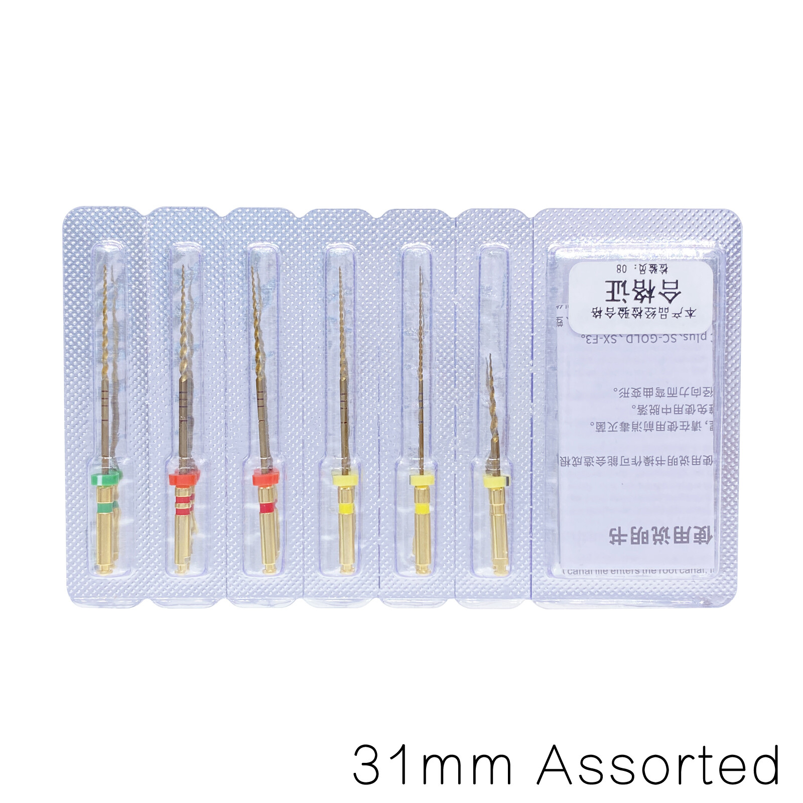 COXO SOCO SC-PRO Endo Controlled Memory NITI Gold Files Mixed 21/25/31mm