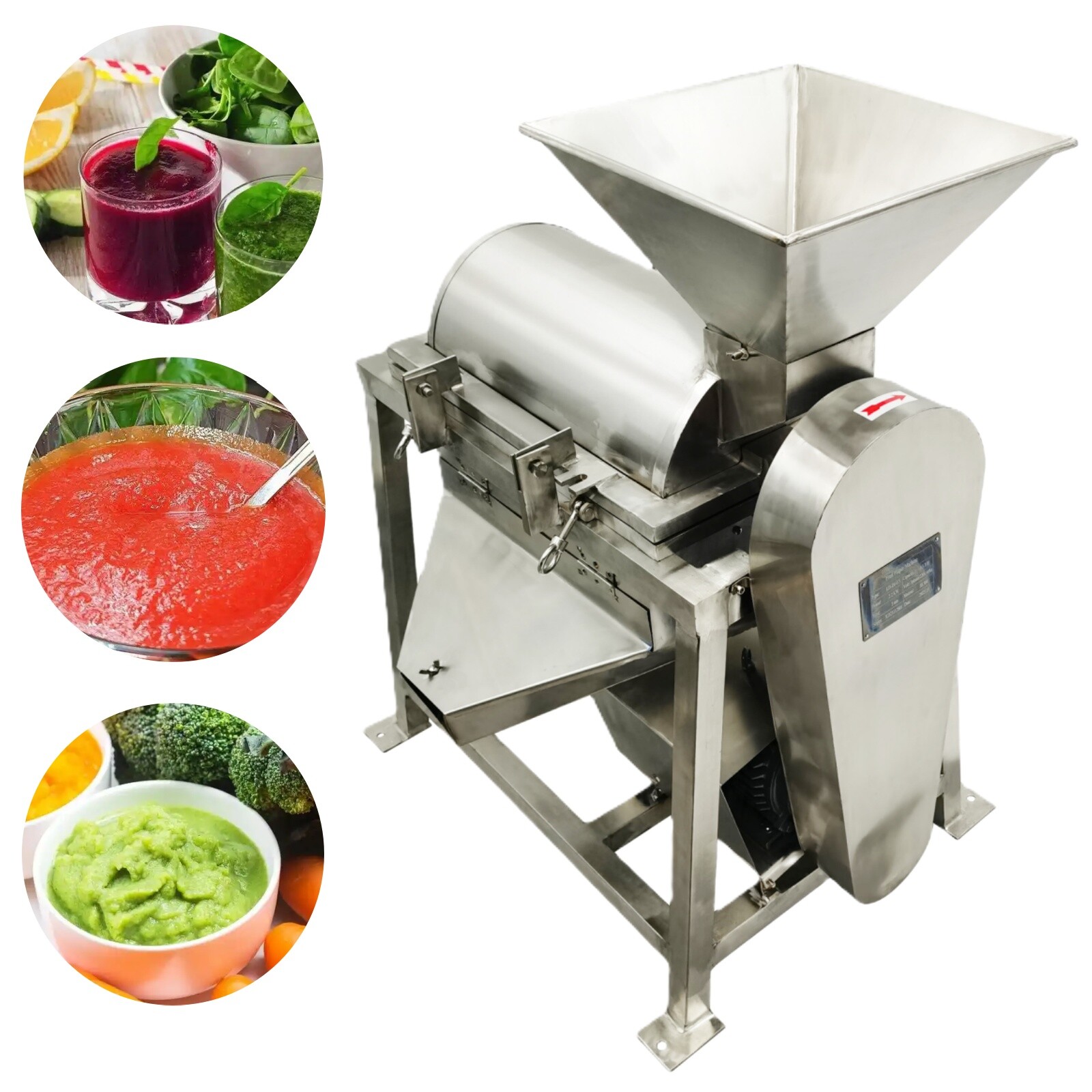 220V 3PH Auto Spiral Fruit and Vegetable Crushing and Beater 0.5T/H Sieve 0.12″