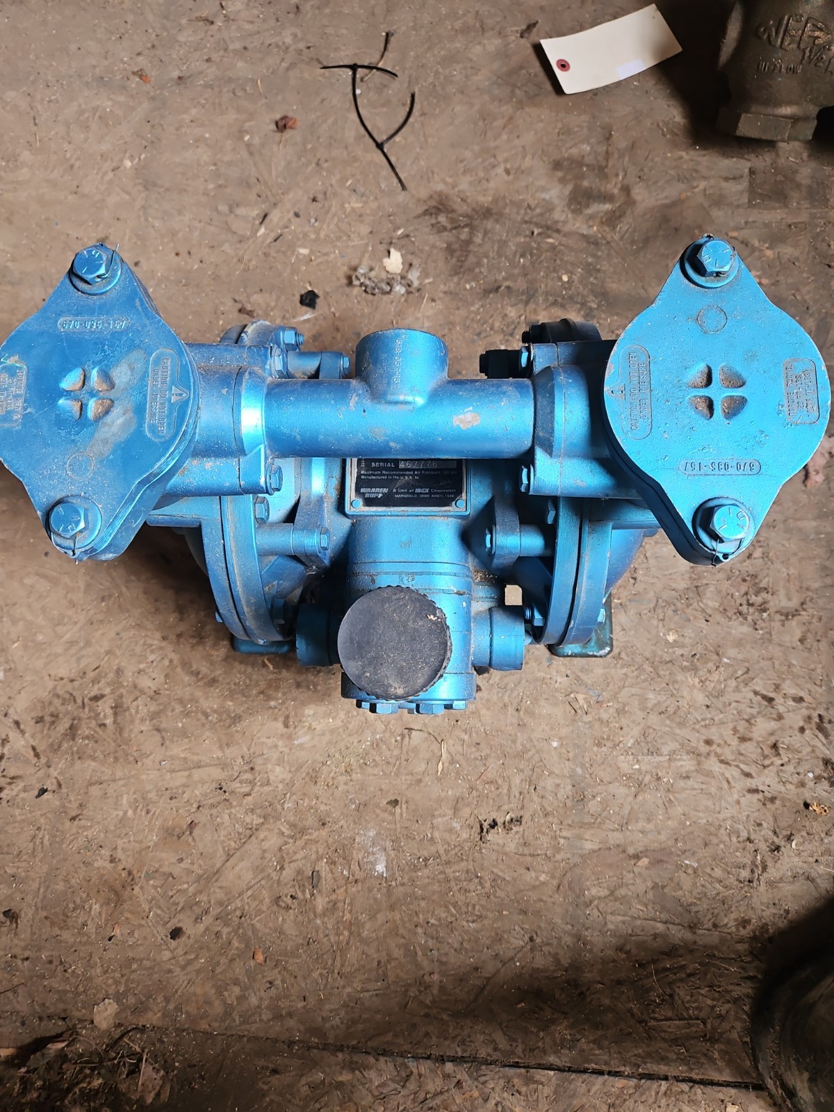 Sandpiper EB1-SM Air Powered Double Diaphragm Pump TR-3-A 1″ AODD Warren Rupp…