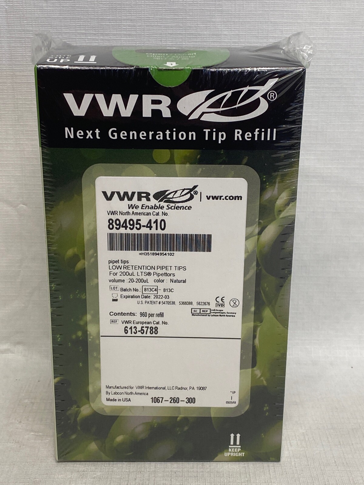 (9600/Cs) VWR 200uL Next Gen Refill Low Retention Pipet Tips 89495-410