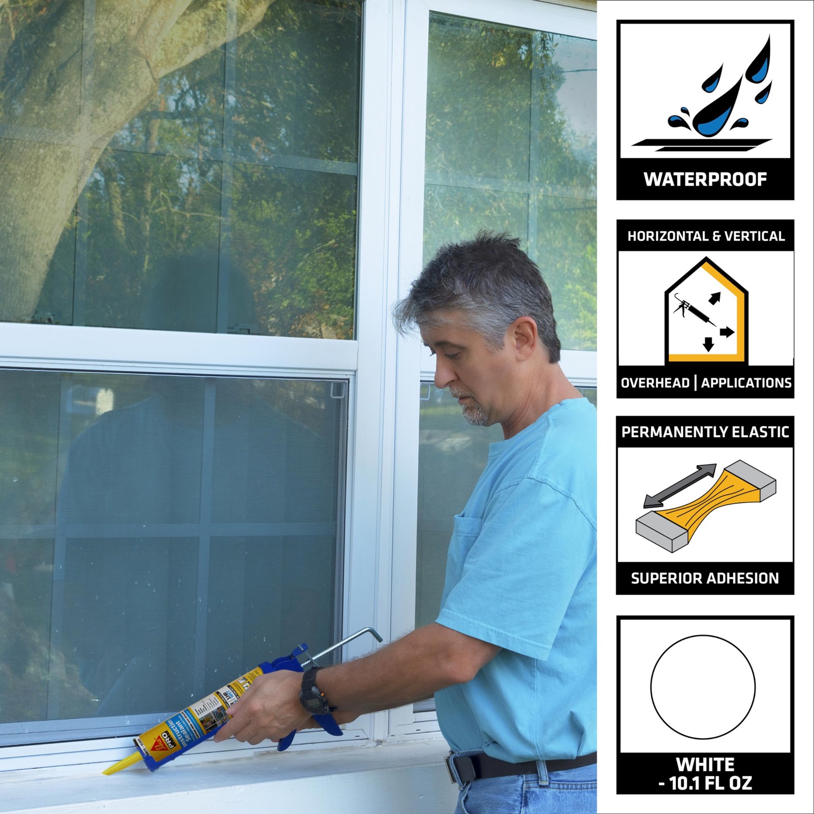 SIKA Sikaflex Construction Sealant – White, All-Purpose Polyurethane for Join…