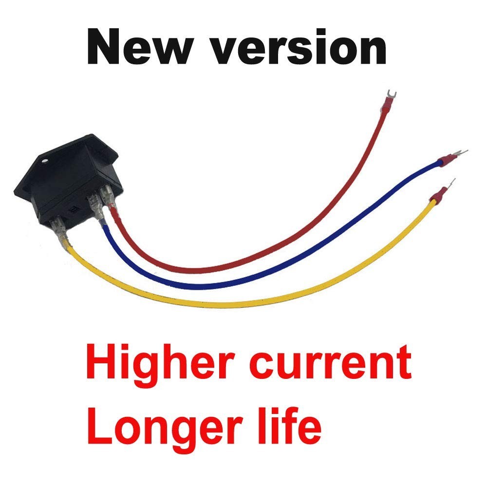 15A 250V Rocker Switch On/Off Power Socket Inlet Module Plug 10A Fuse Switch …