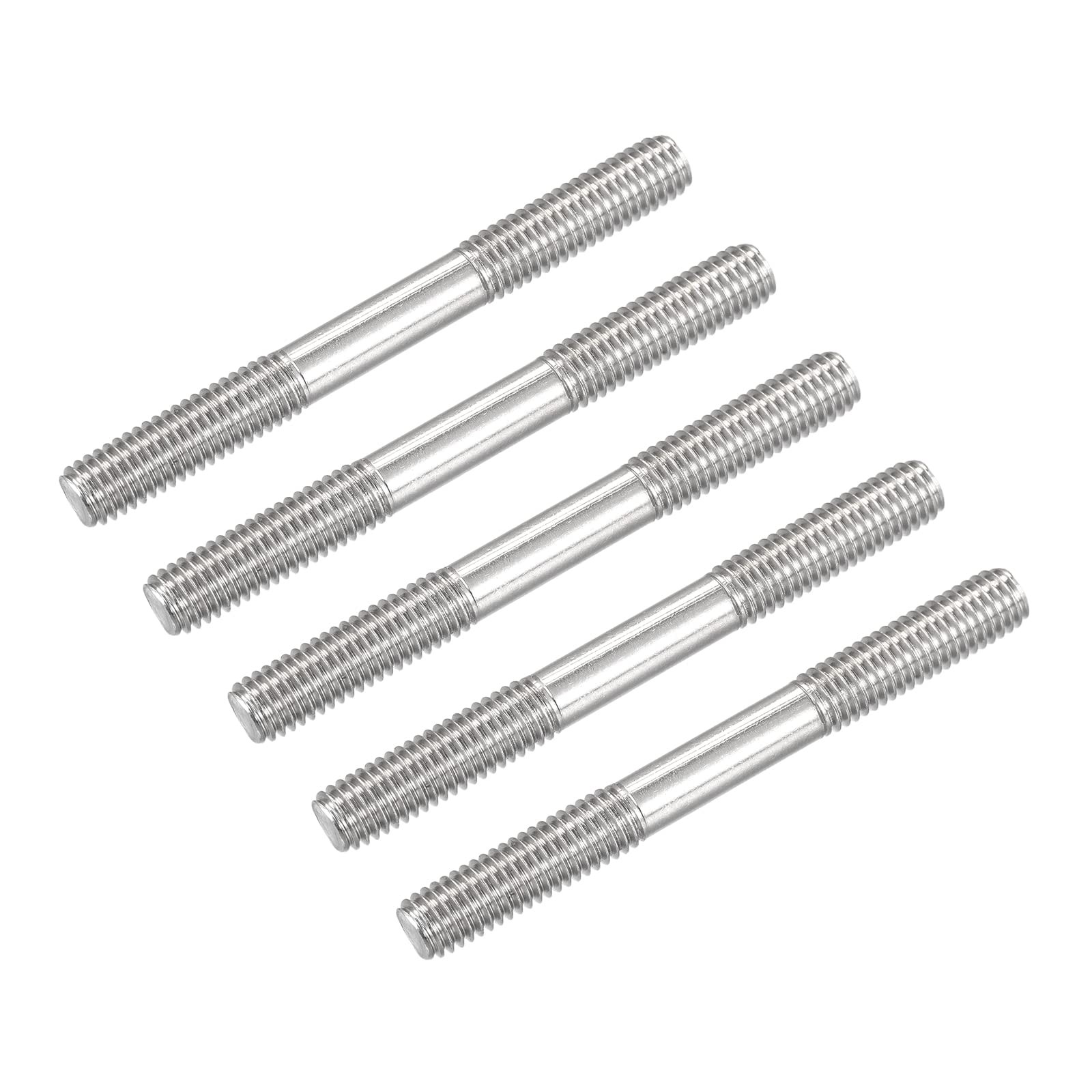 METALLIXITY Double Ended Stud Screws M8 Thread 80mm Length 5pcs, 304 Stainles…