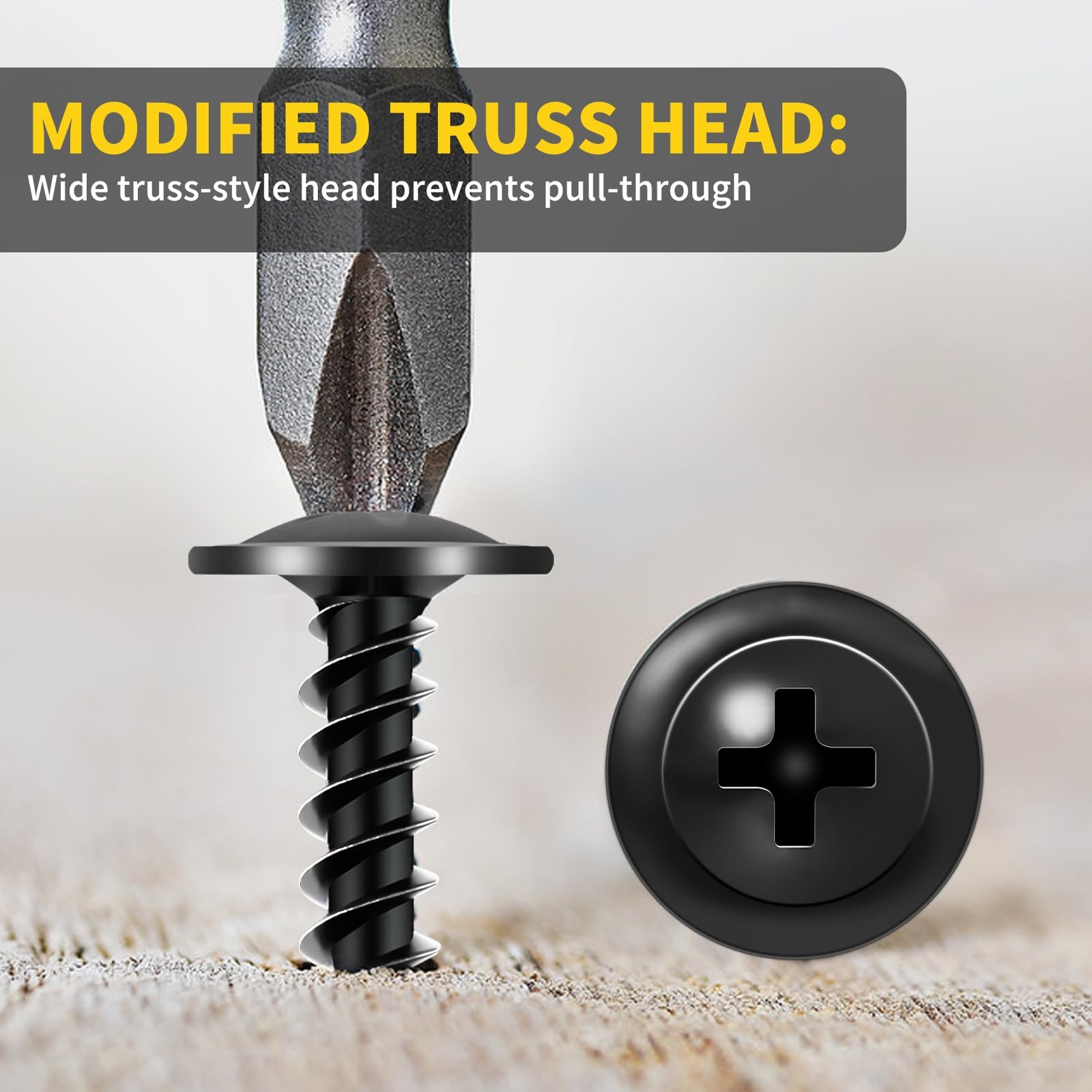 Wood Screws 5/8 Inch, 145 PCS Premium Phillips Truss Head Black Wood Screws, …
