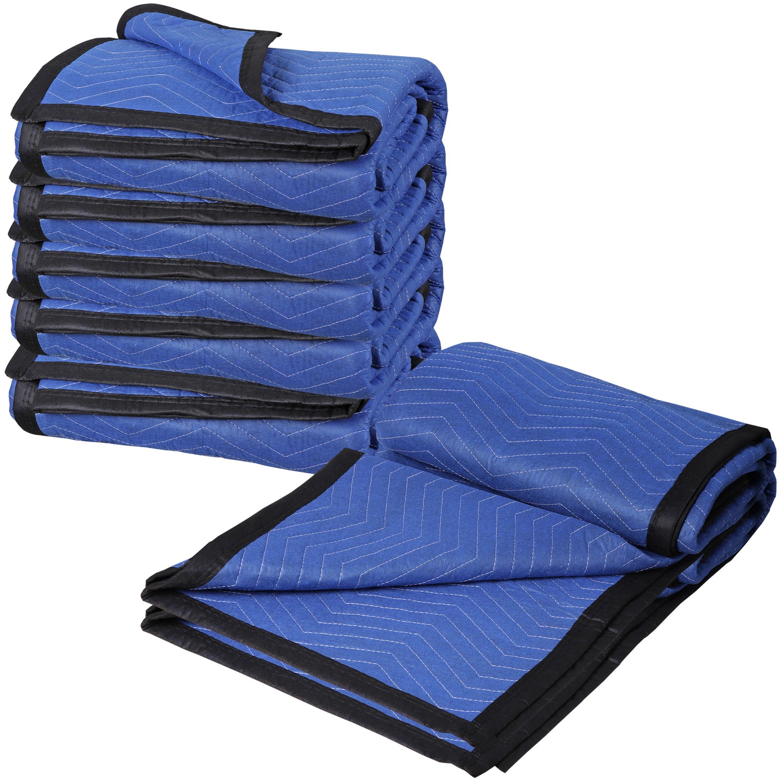 12 Heavy Duty Moving Packing Blankets Ultra Thick Pro 72″x80″ Furniture Pad Blue