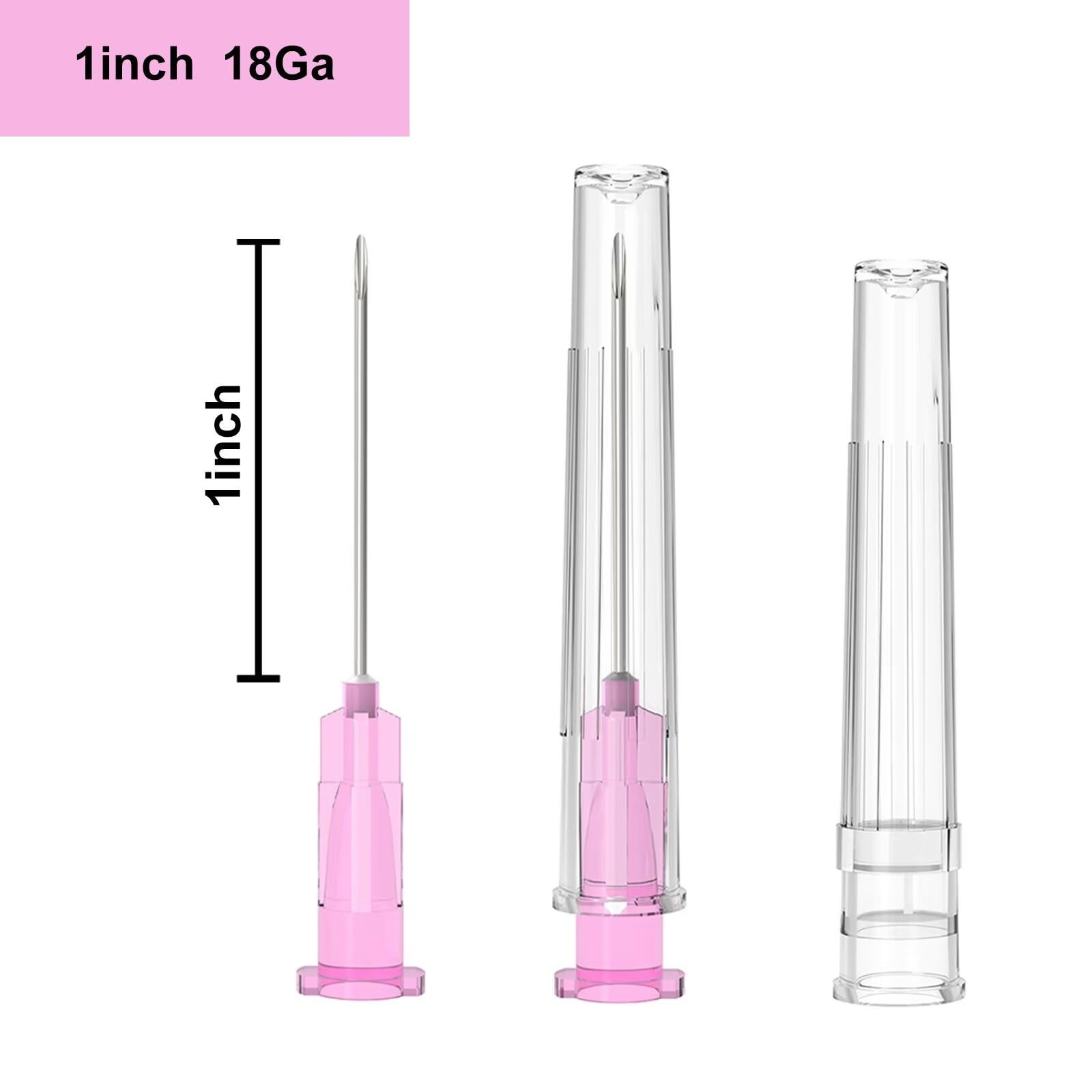 18 Gauge 1-Inch, with Individually Wrapped, 100 PCS Luer Lock 18Ga 1in