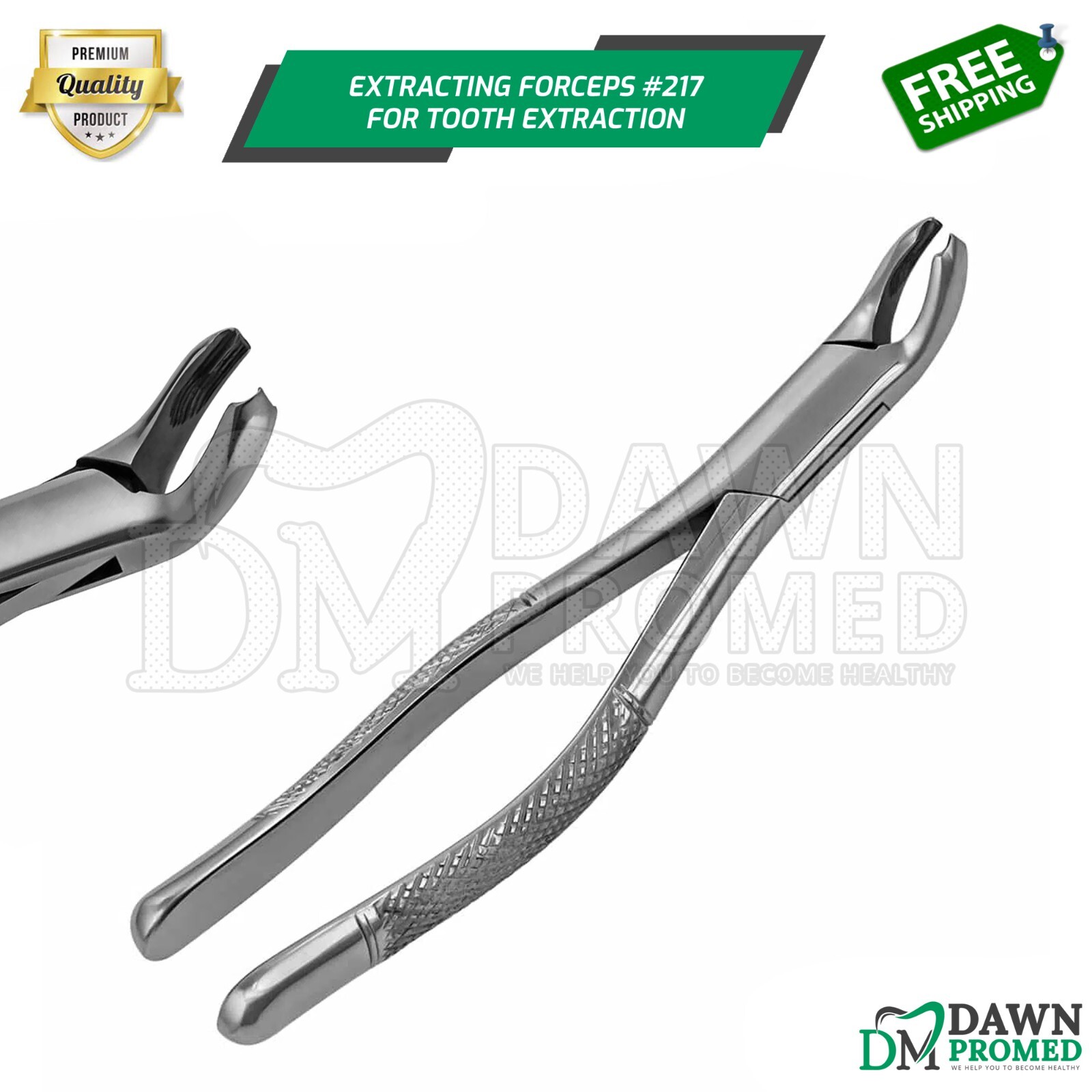 Dental Tooth Extraction Forceps #217 Lower Molars With Serrated Jaw American