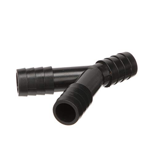 Seachoice 3-Way Y Fitting 3/4 in. ID Hose Barbed Black Plastic Connector 50-1823