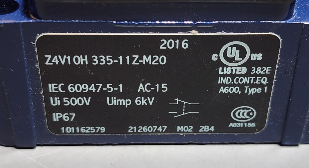 NEW SCHMERSAL Z4V10H335-11Z-M20 LIMIT SWITCH 101162579 Z4V10H33511ZM20