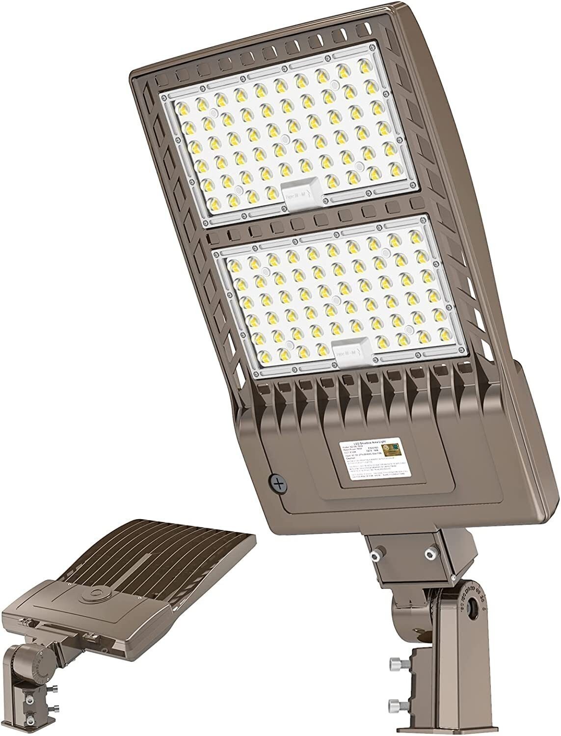 400W LED Parking Lot Pole Light Commercial Shoebox Fixture Super Bright 60000LM