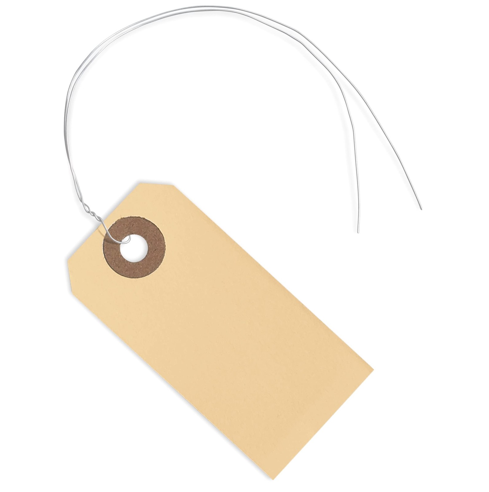 Shipping Tags with Wire Ties #1-2 3/4” x 1 3/8” – 250 Blank Manilla