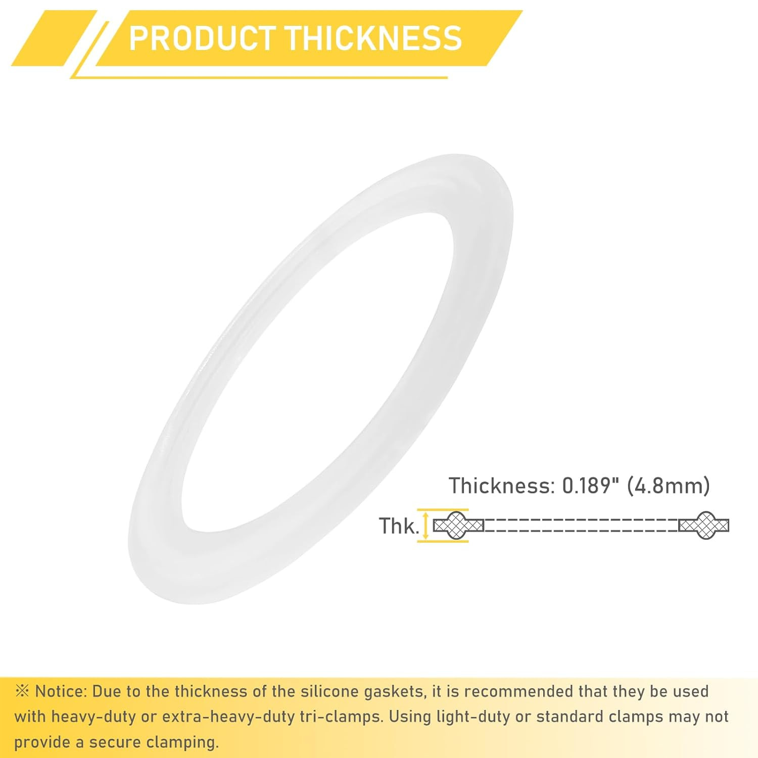 2 Inch Tri Clamp Gasket for 2″ Sanitary Tri-Clamp O-Ring Seal Gaskets 20PCS