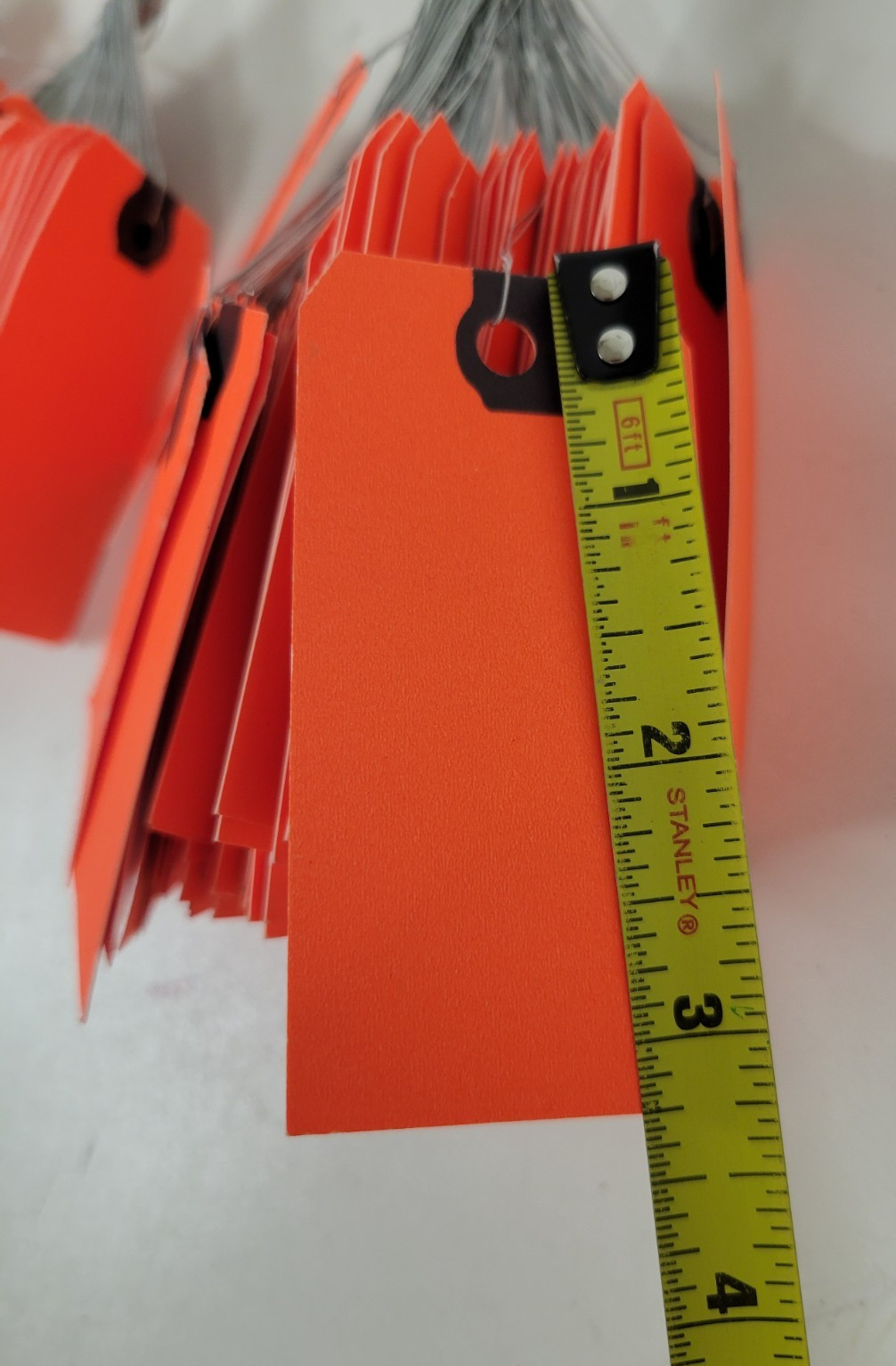475 Orange Tags with Wire 3-1/4″ x 1-5/8″ Inventory Shipping Hang Tags