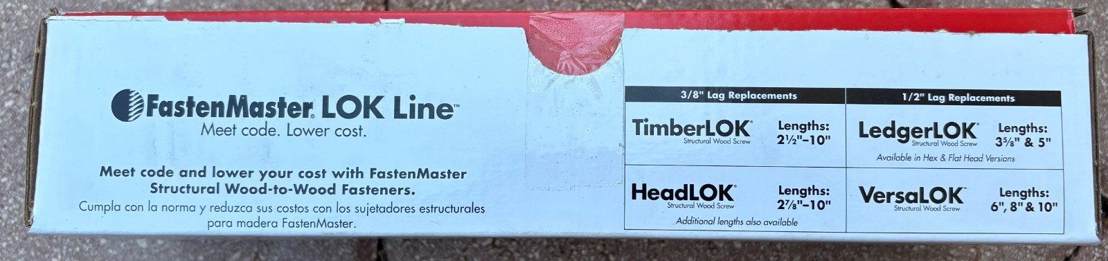 *50-PACK* FastenMaster VersaLOK 1/2″ x 10″ Structural Wood Screws Lags
